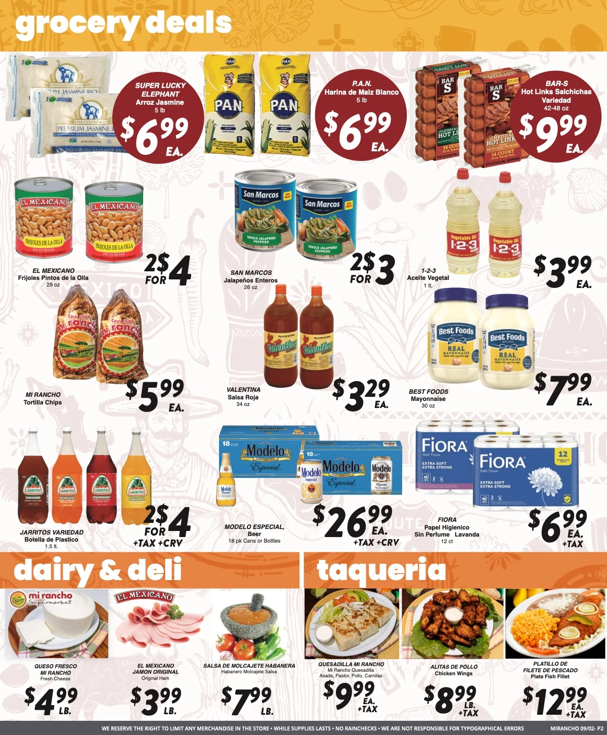 Mi Rancho Supermarket - Version 2 Weekly Ad - Page 2