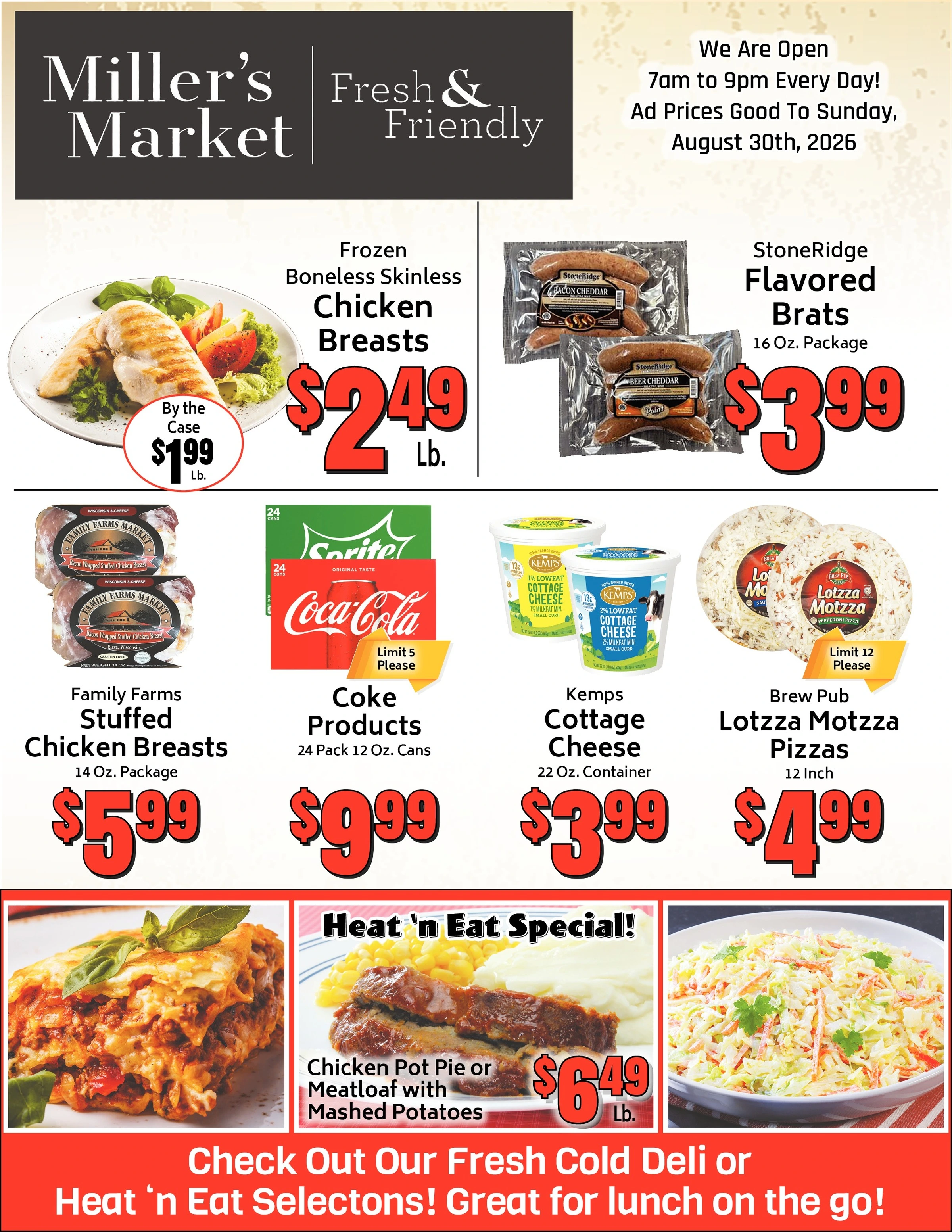 Miller's Market Weekly Ad - Page 1