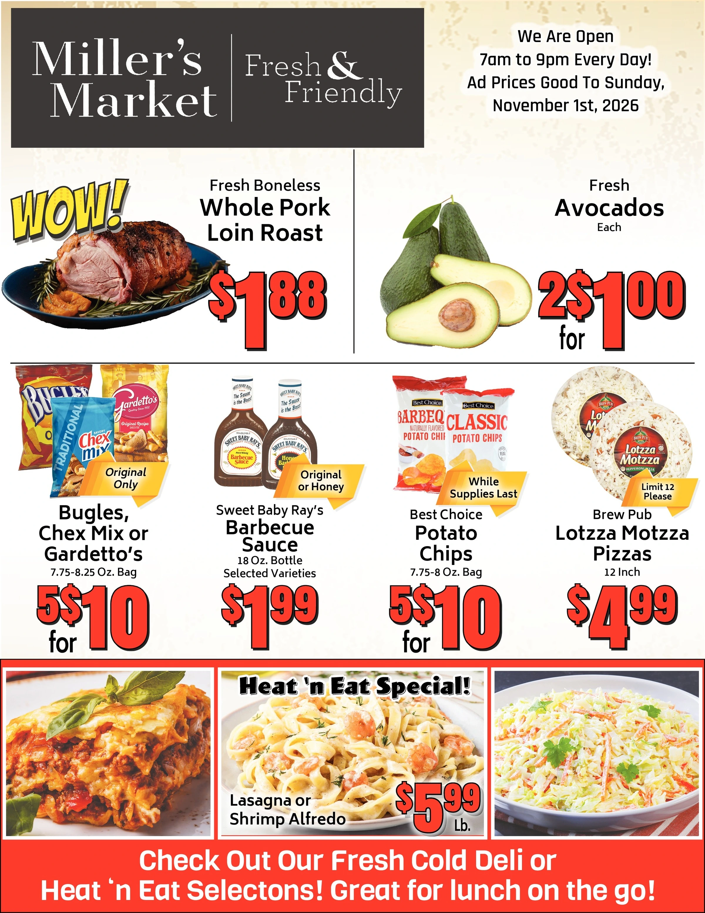 Miller's Market Weekly Ad - Page 1