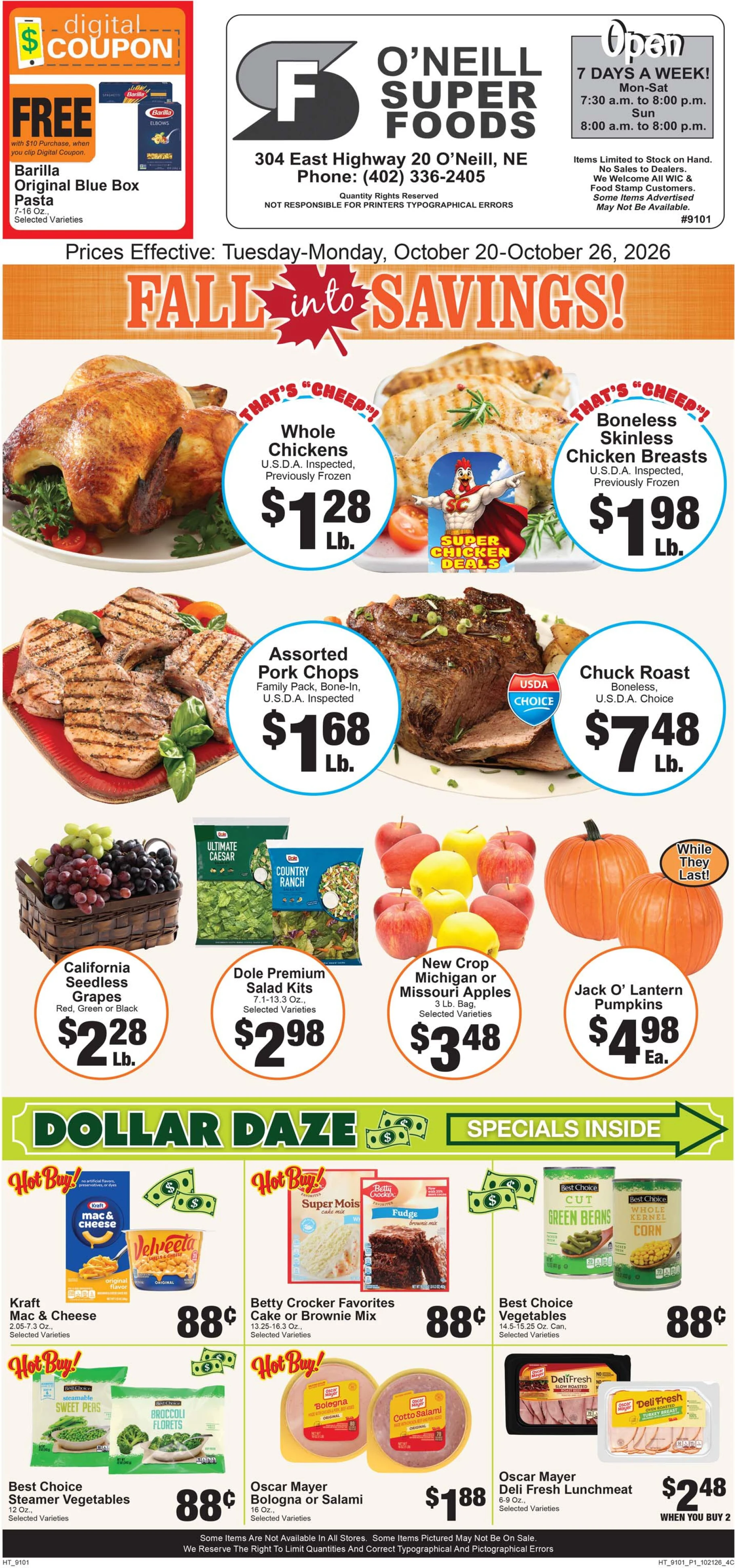 O'Neill Super Foods Current Ad - Page 1