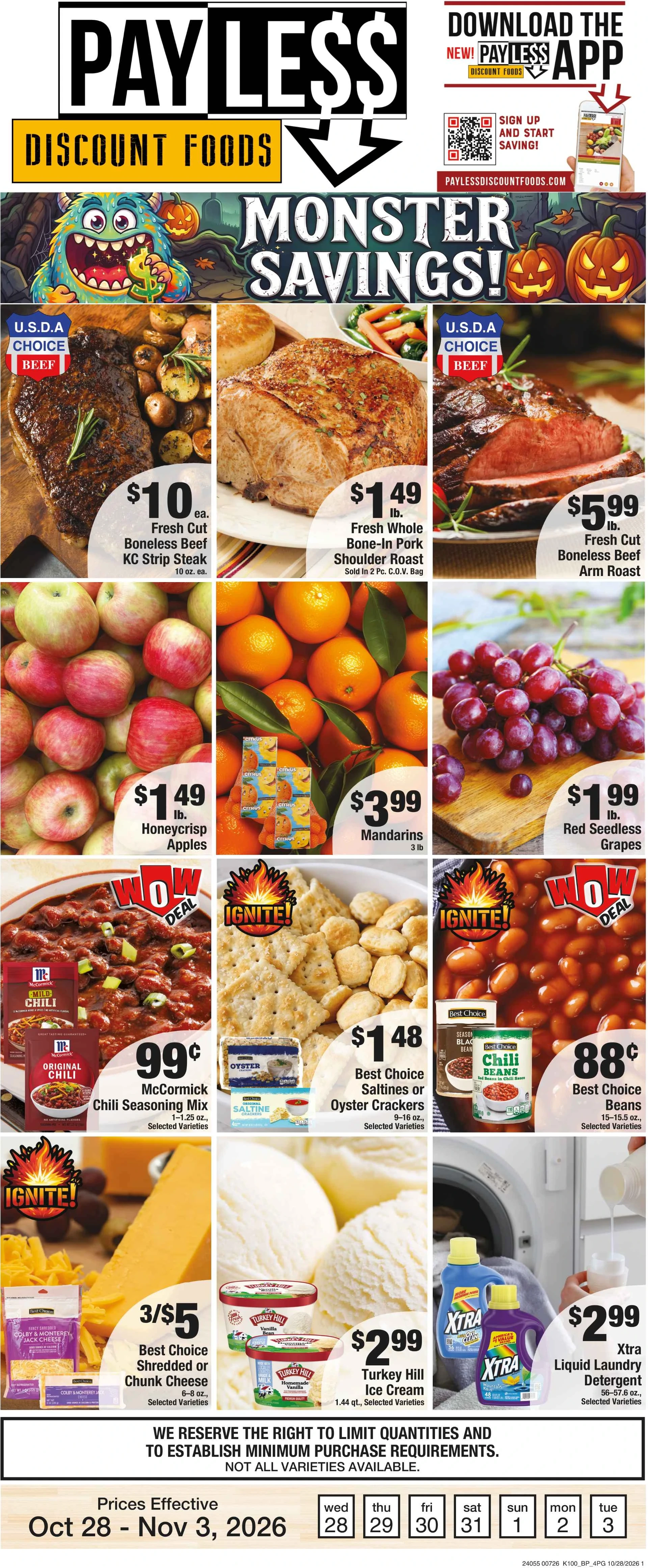 Payless Discount Foods Payless Oct 28 - Nov 3, 2026 - Page 1