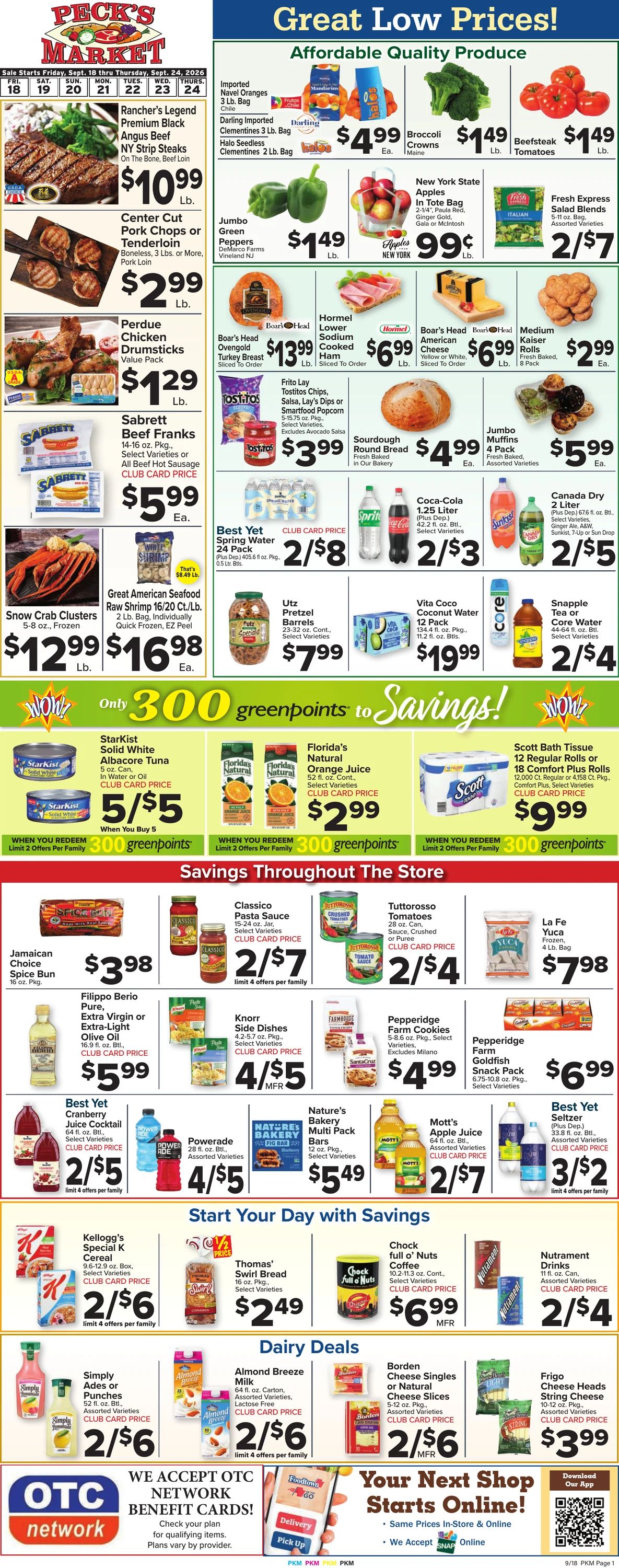 Peck's Market Weekly Ad - Page 1