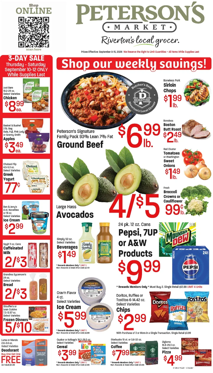 Peterson's Fresh Market Peterson's Weekly Ad - Sept 9-15, 2026 - Page 1