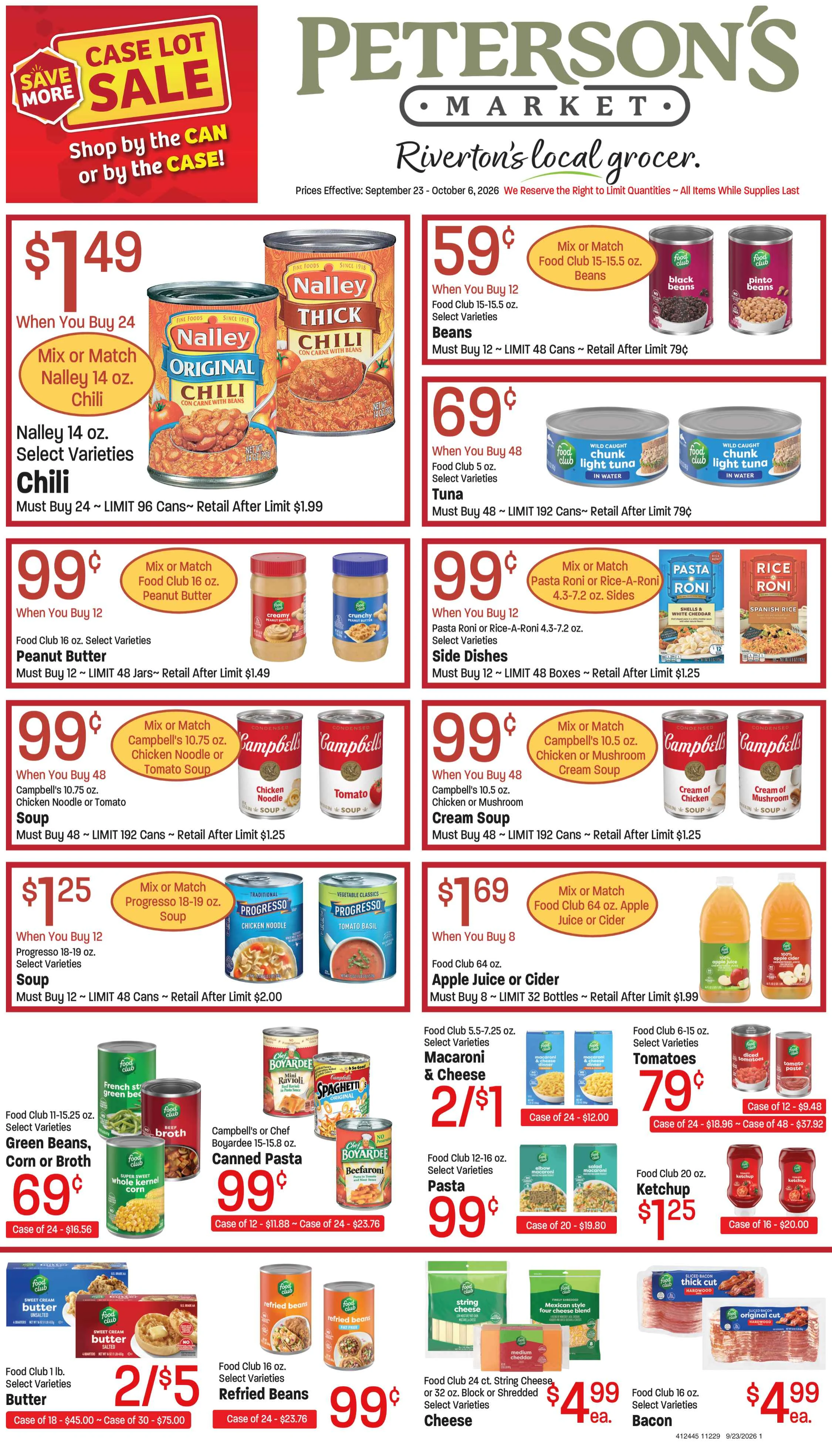 Peterson's Fresh Market Peterson's Caselot Ad - Sept 23 - Oct 6, 2026 - Page 1