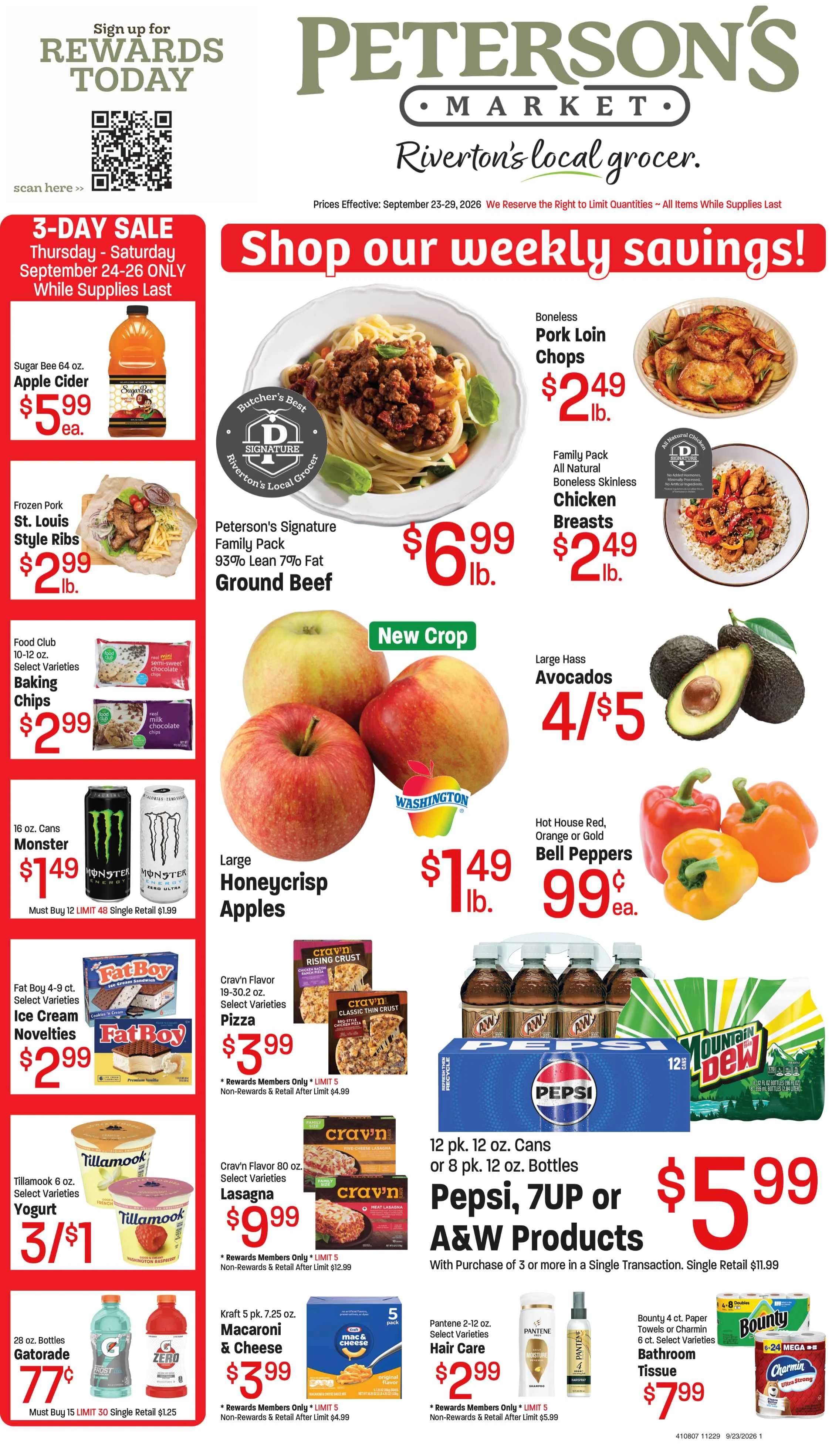 Peterson's Fresh Market Peterson's Weekly Ad - Sept 23-Sept 29, 2026 - Page 1