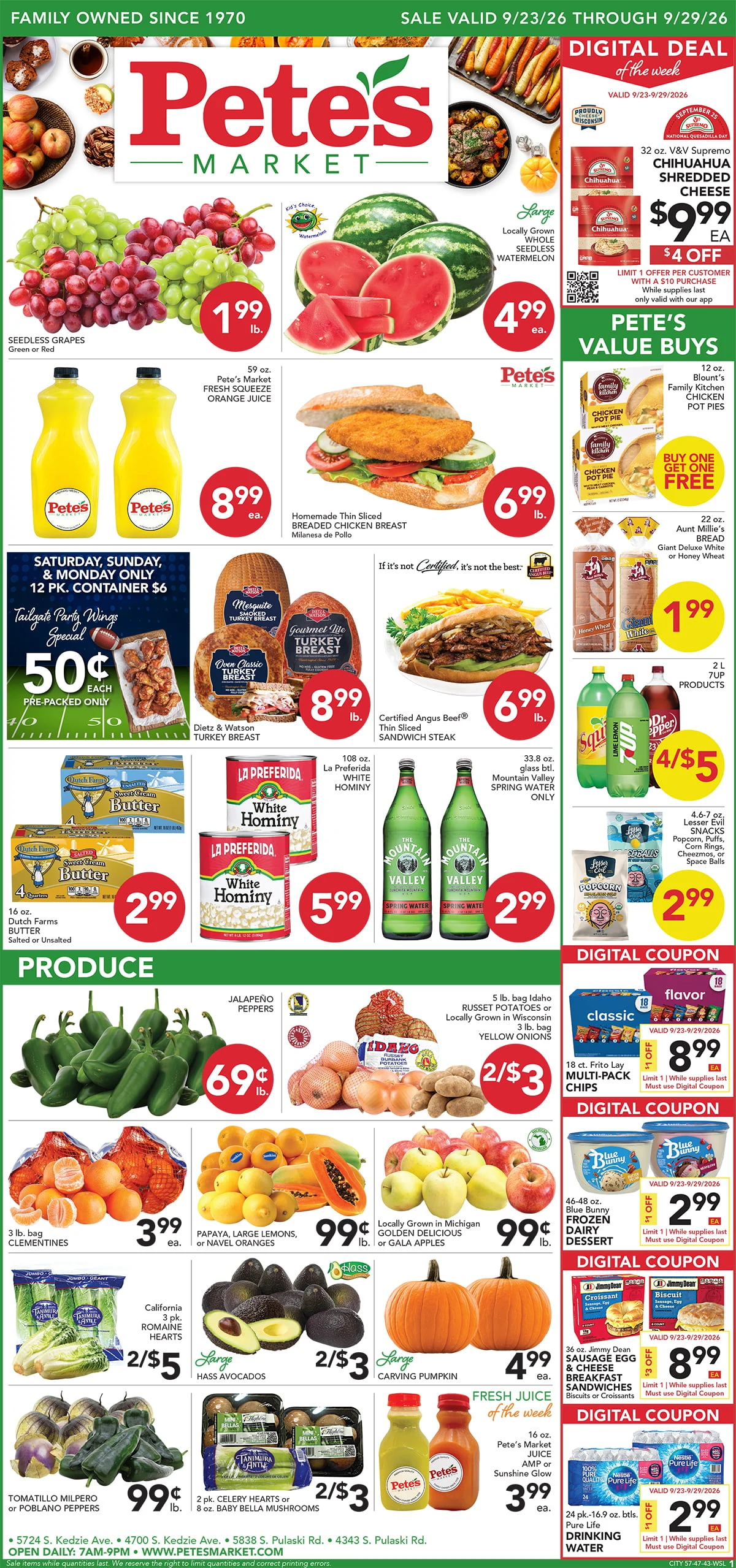 Pete's Market - 47th & Kedzie Valid Dates 09/23/2026 - 09/29/2026 | View PDF - Page 1