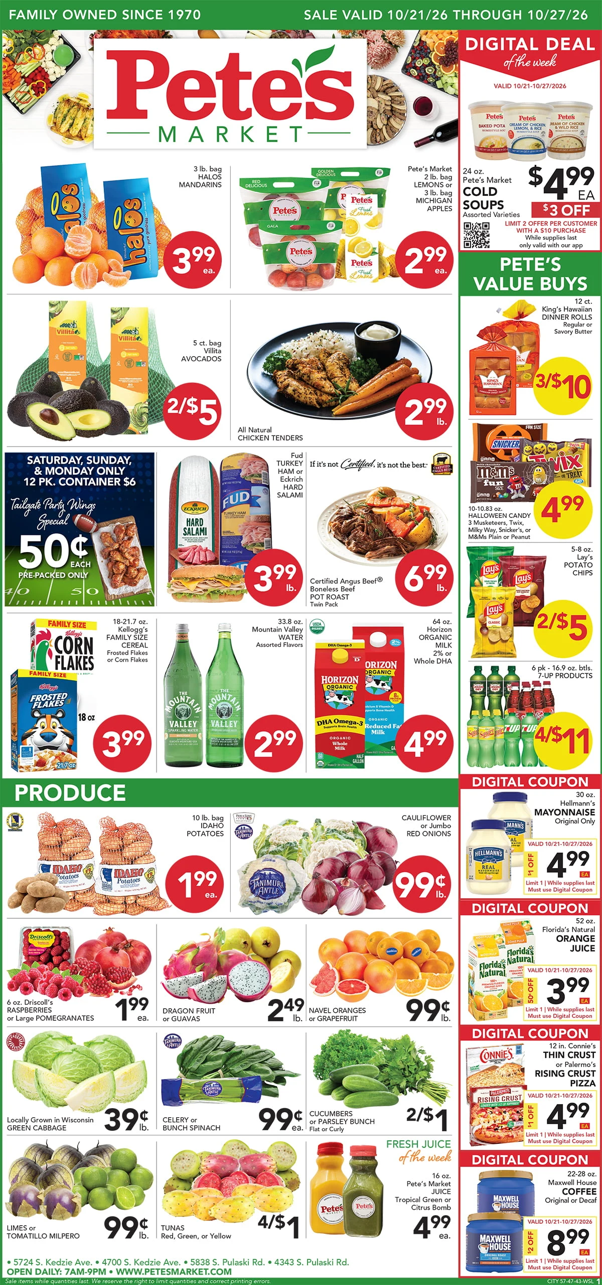 Pete's Market - 57th & Kedzie Valid Dates 10/21/2026 - 10/27/2026 | View PDF - Page 1