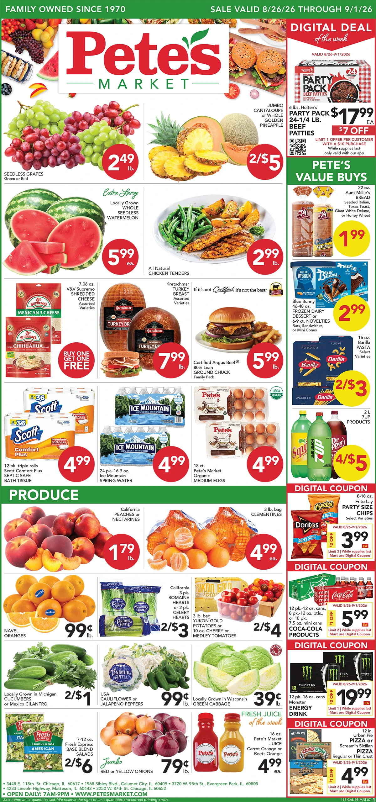 Pete's Market - 87th & Kedzie Valid Dates 08/26/2026 - 09/01/2026 | View PDF - Page 1