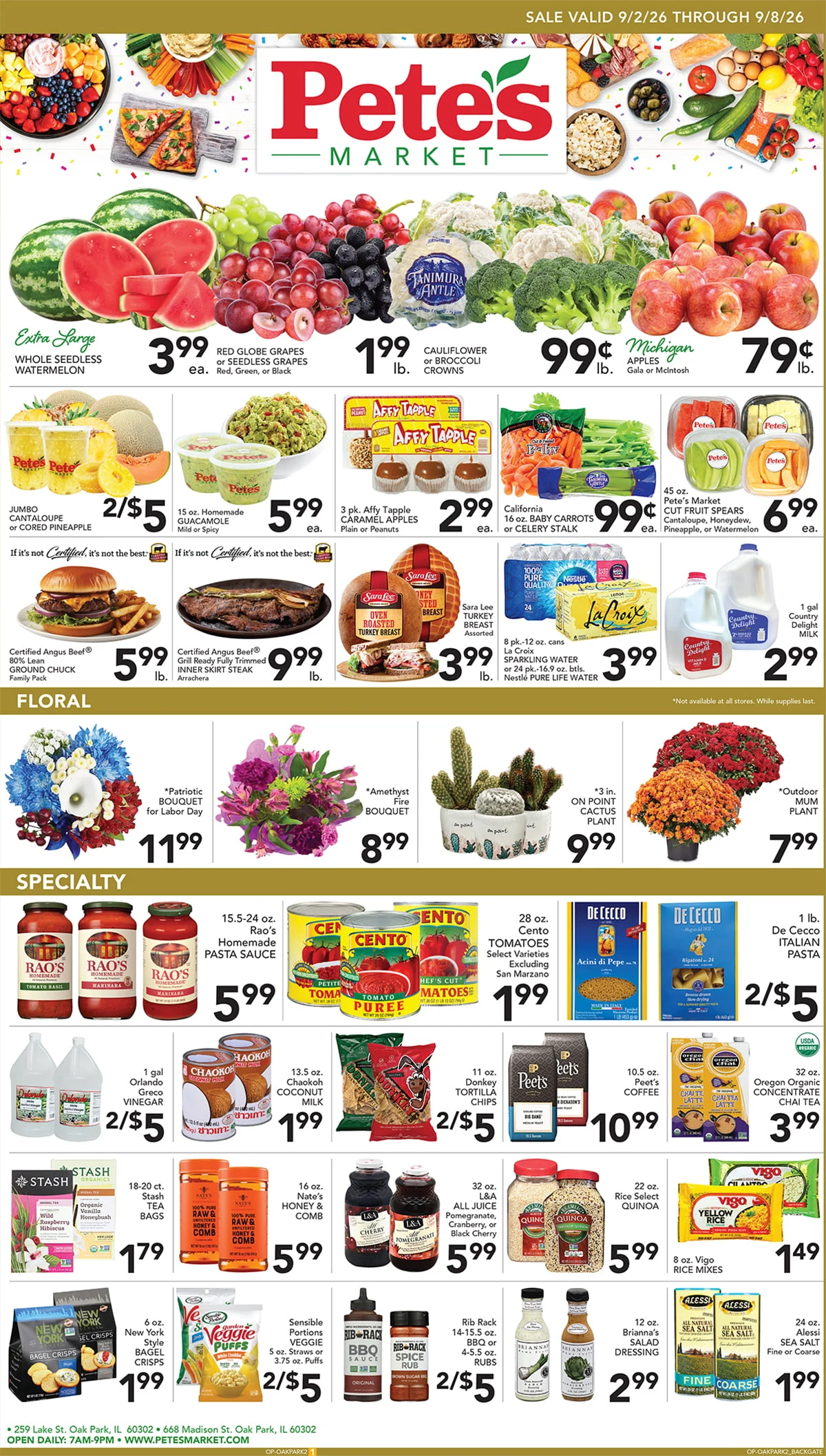 Pete's Market - Bridgeview Valid Dates 09/02/2026 - 09/08/2026 | View PDF - Page 1