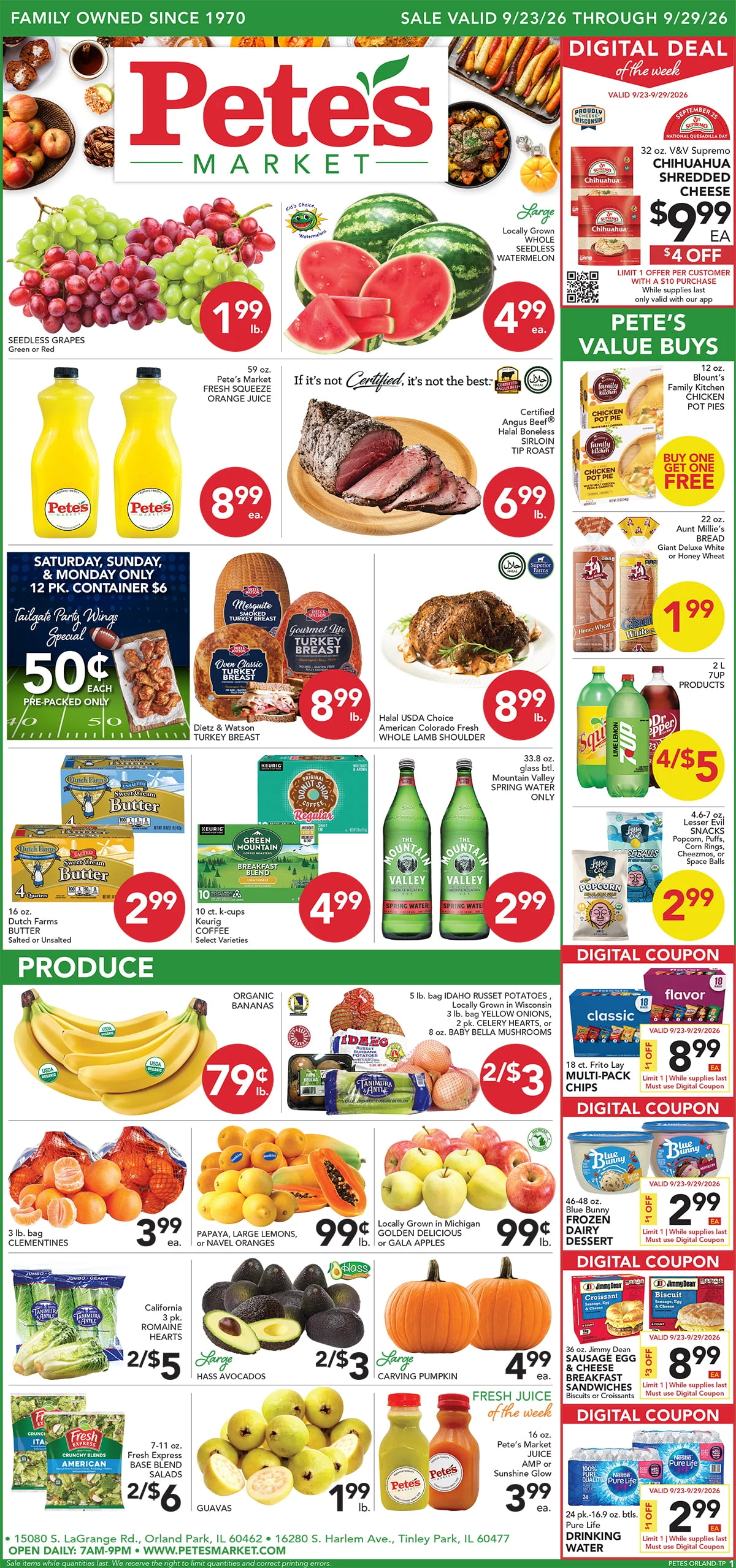 Pete's Market - Bridgeview Valid Dates 09/23/2026 - 09/29/2026 | View PDF - Page 1