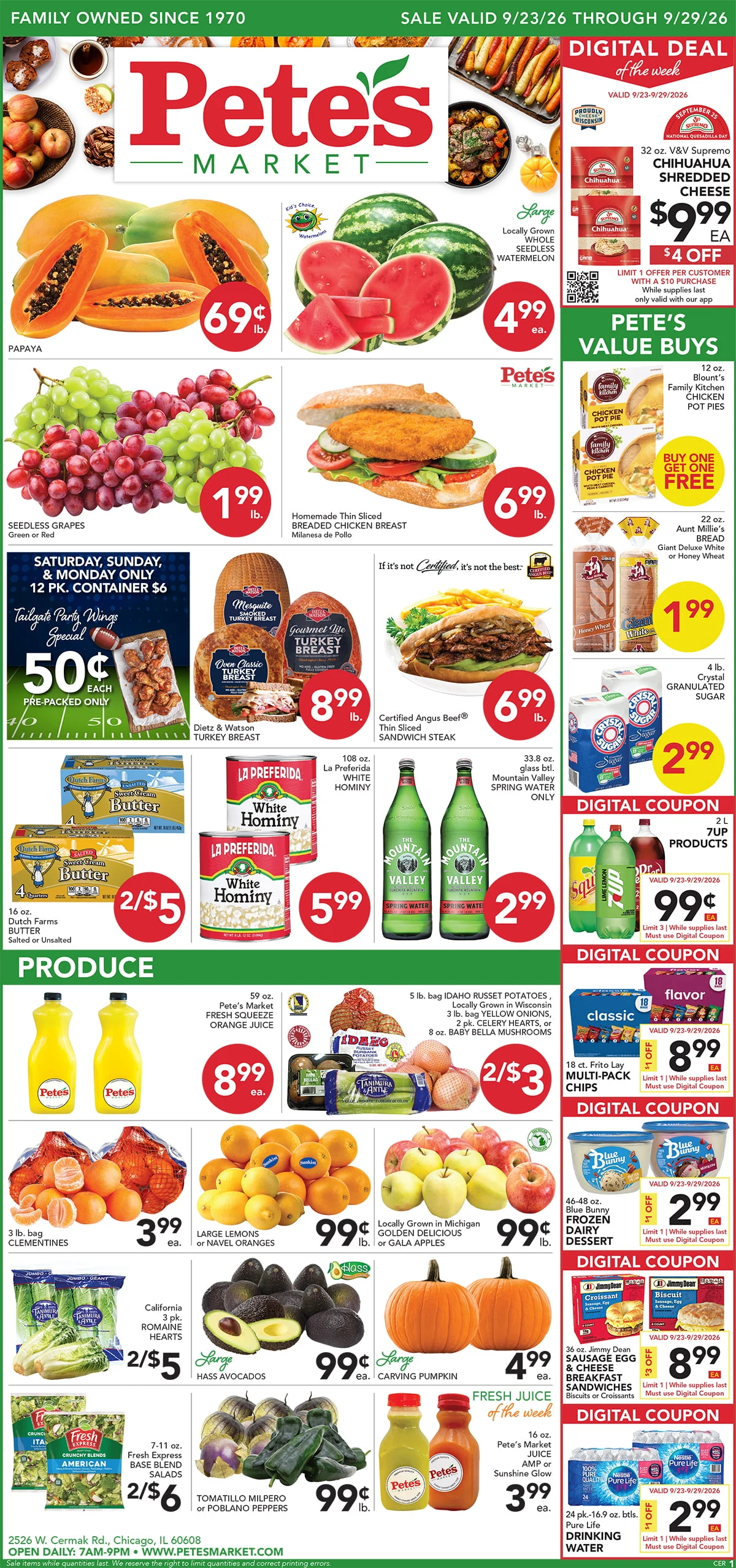 Pete's Market - Cermak & Rockwell Valid Dates 09/23/2026 - 09/29/2026 | View PDF - Page 1