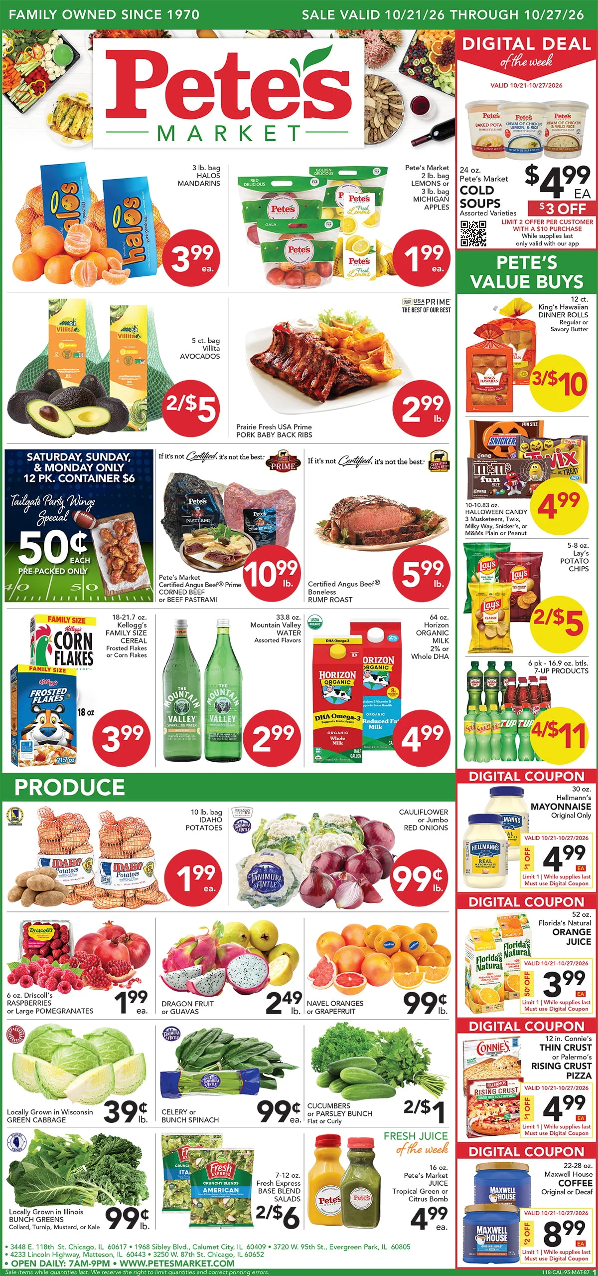 Pete's Market - Evergreen Park Valid Dates 10/21/2026 - 10/27/2026 | View PDF - Page 1