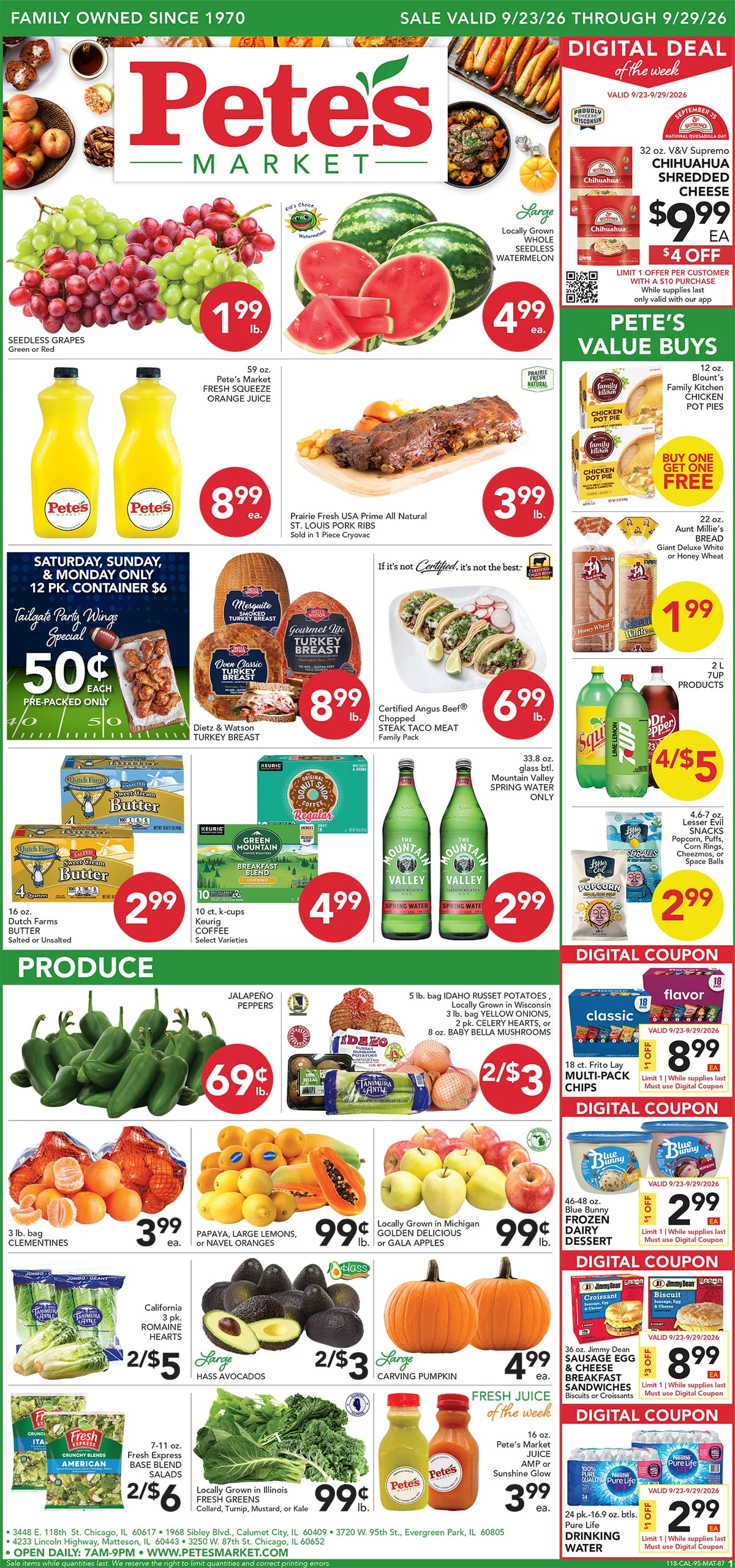 Pete's Market - Matteson Valid Dates 09/23/2026 - 09/29/2026 | View PDF - Page 1