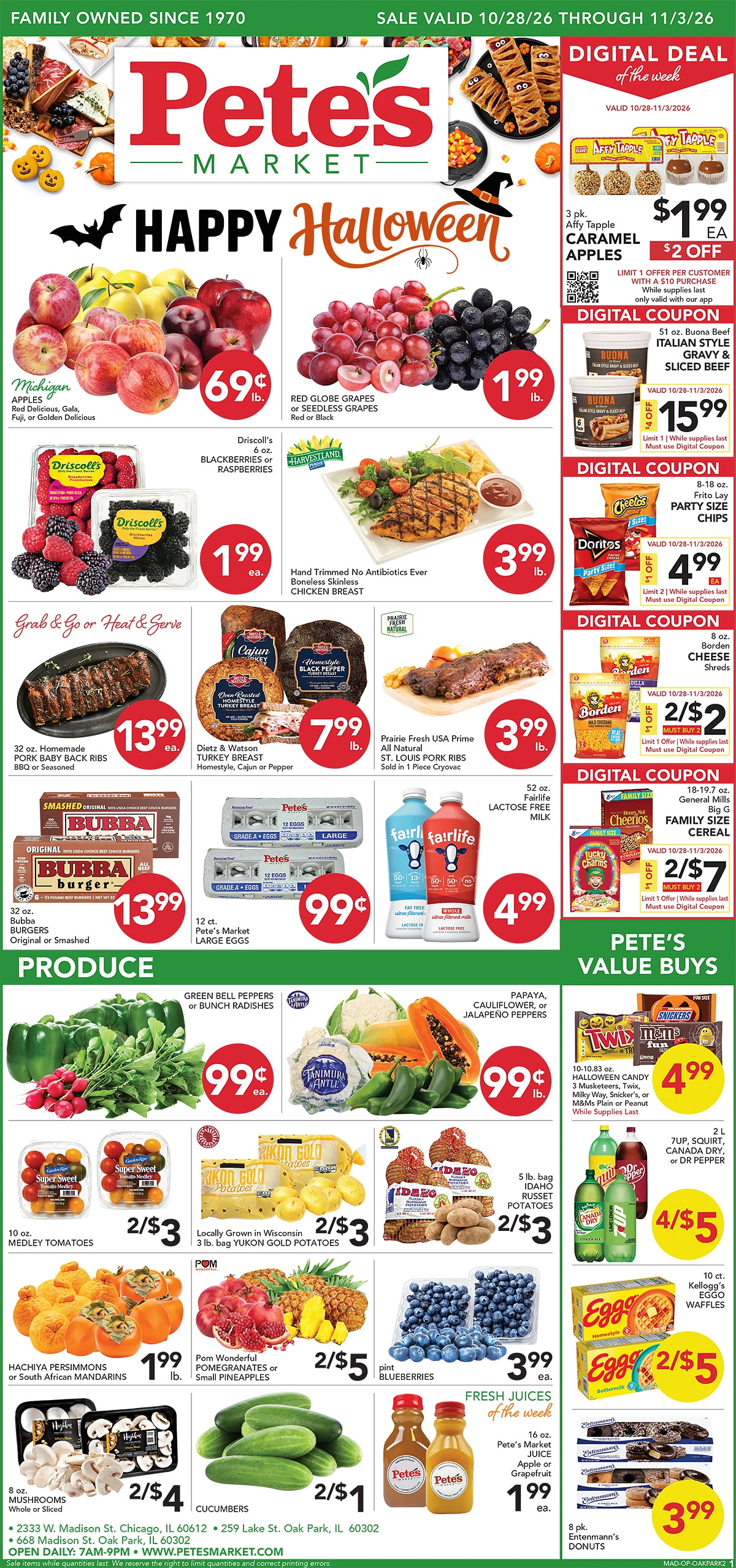 Pete's Market - Oak Park Valid Dates 10/28/2026 - 11/03/2026 | View PDF - Page 1