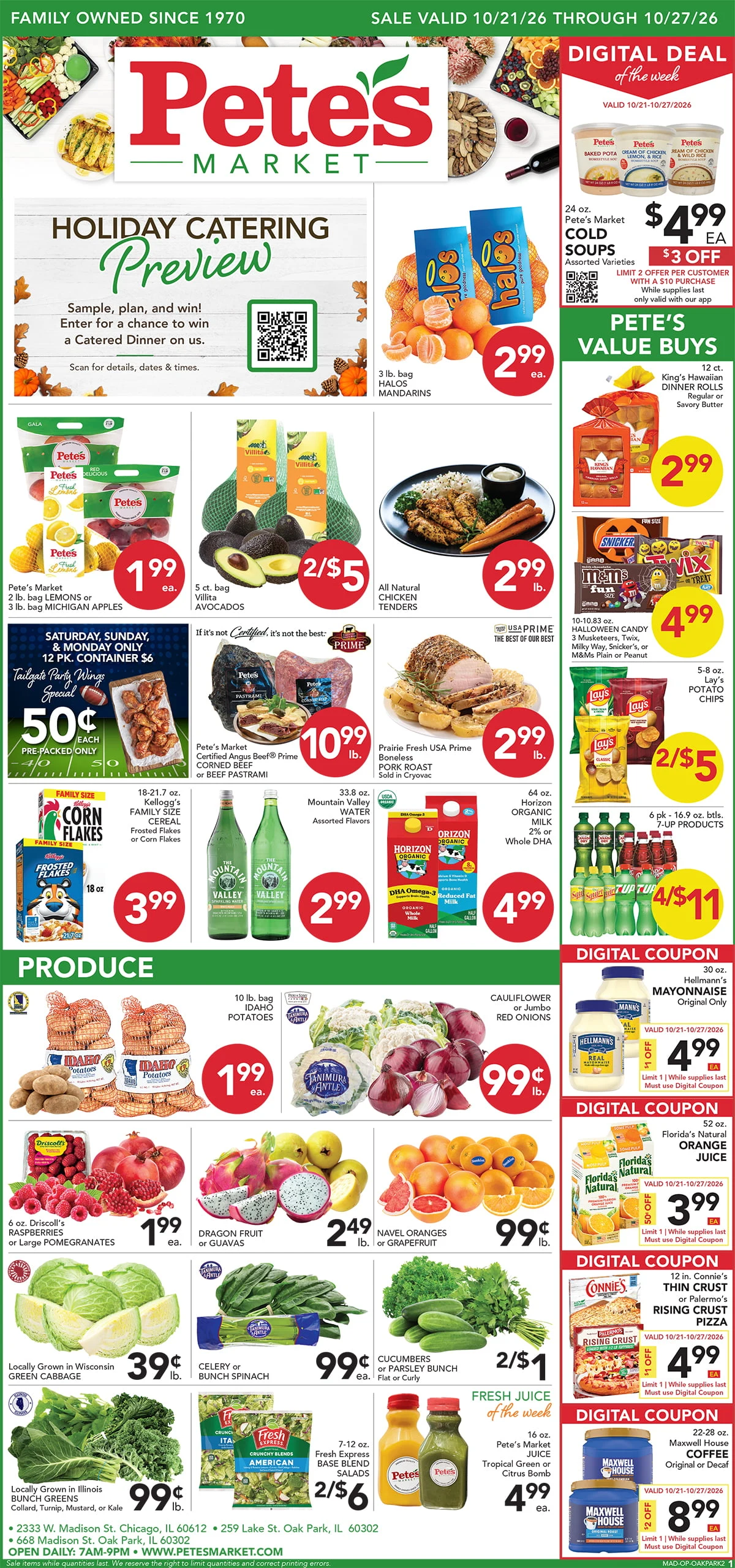 Pete's Market - Oak Park Valid Dates 10/21/2026 - 10/27/2026 | View PDF - Page 1