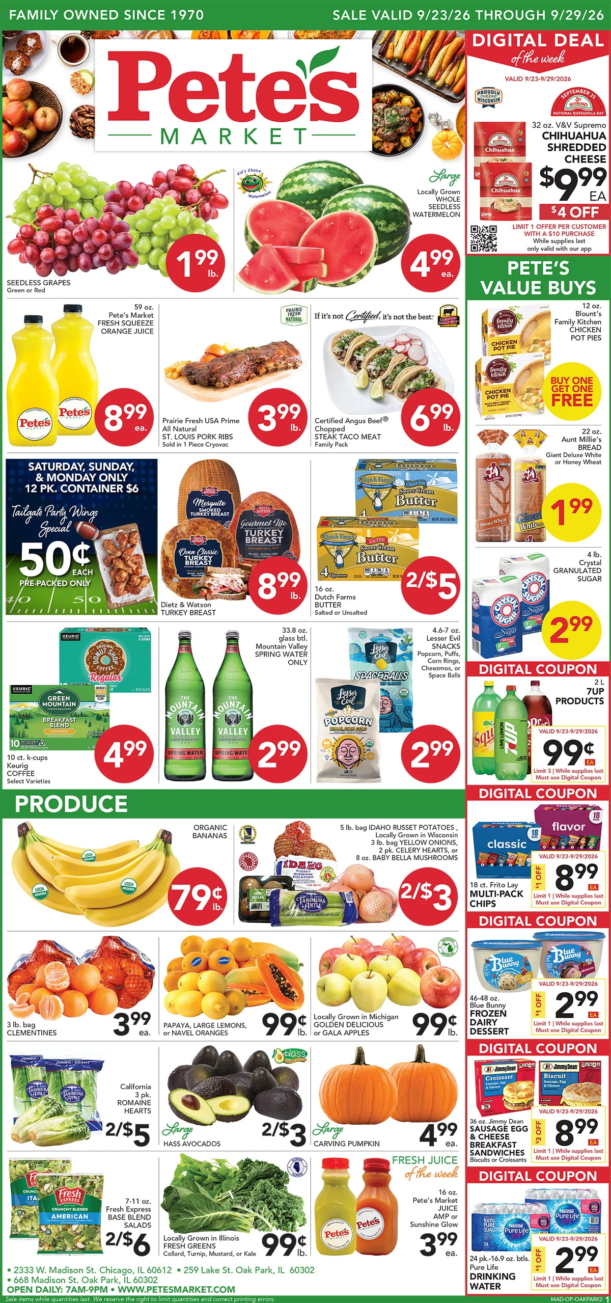 Pete's Market - Oak Park Valid Dates 09/23/2026 - 09/29/2026 | View PDF - Page 1