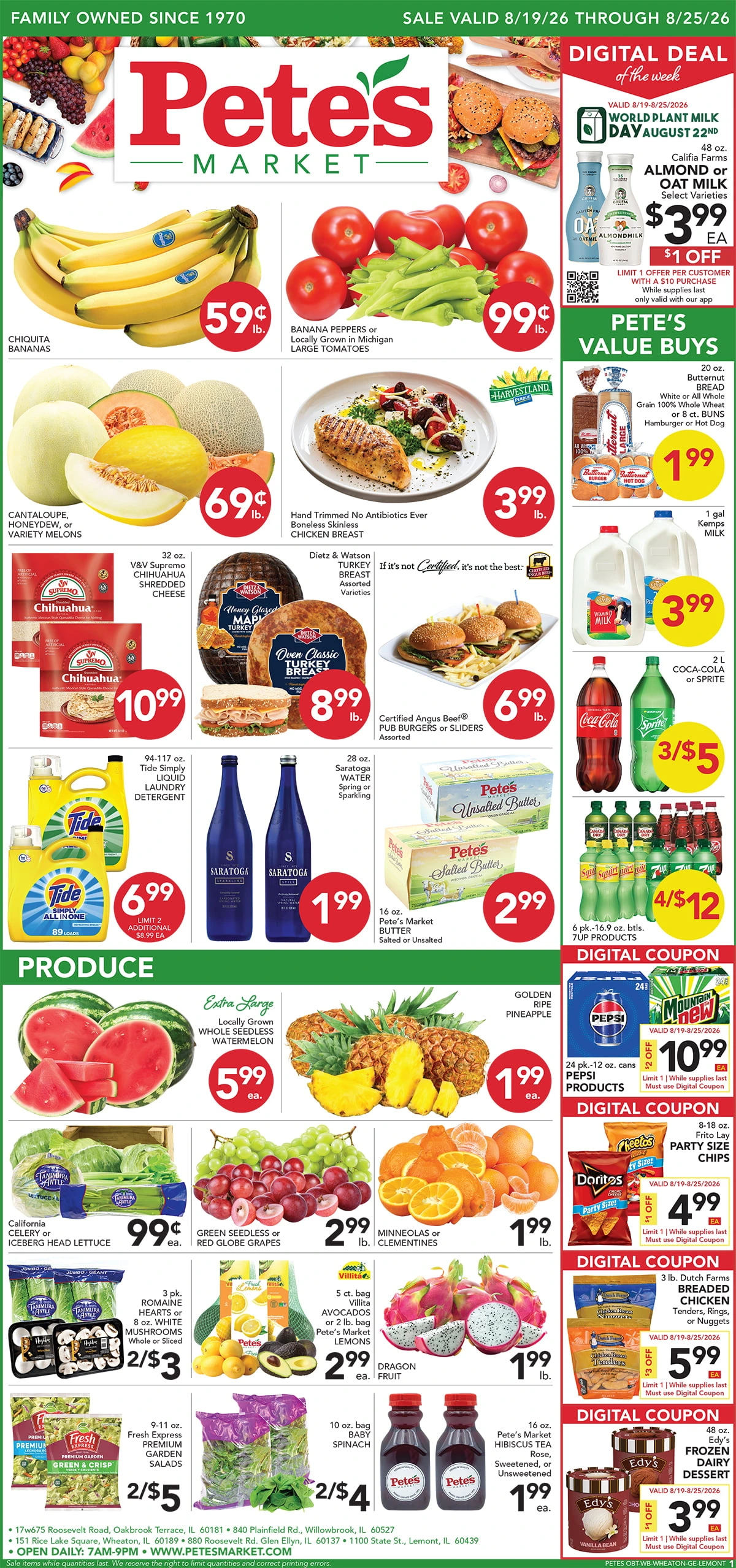 Pete's Market - Oakbrook Terrace Valid Dates 08/19/2026 - 08/25/2026 | View PDF - Page 1