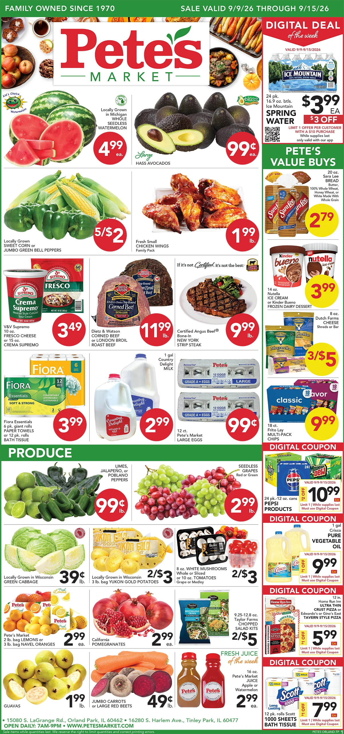 Pete's Market - Orland Park Valid Dates 09/09/2026 - 09/15/2026 | View PDF - Page 1
