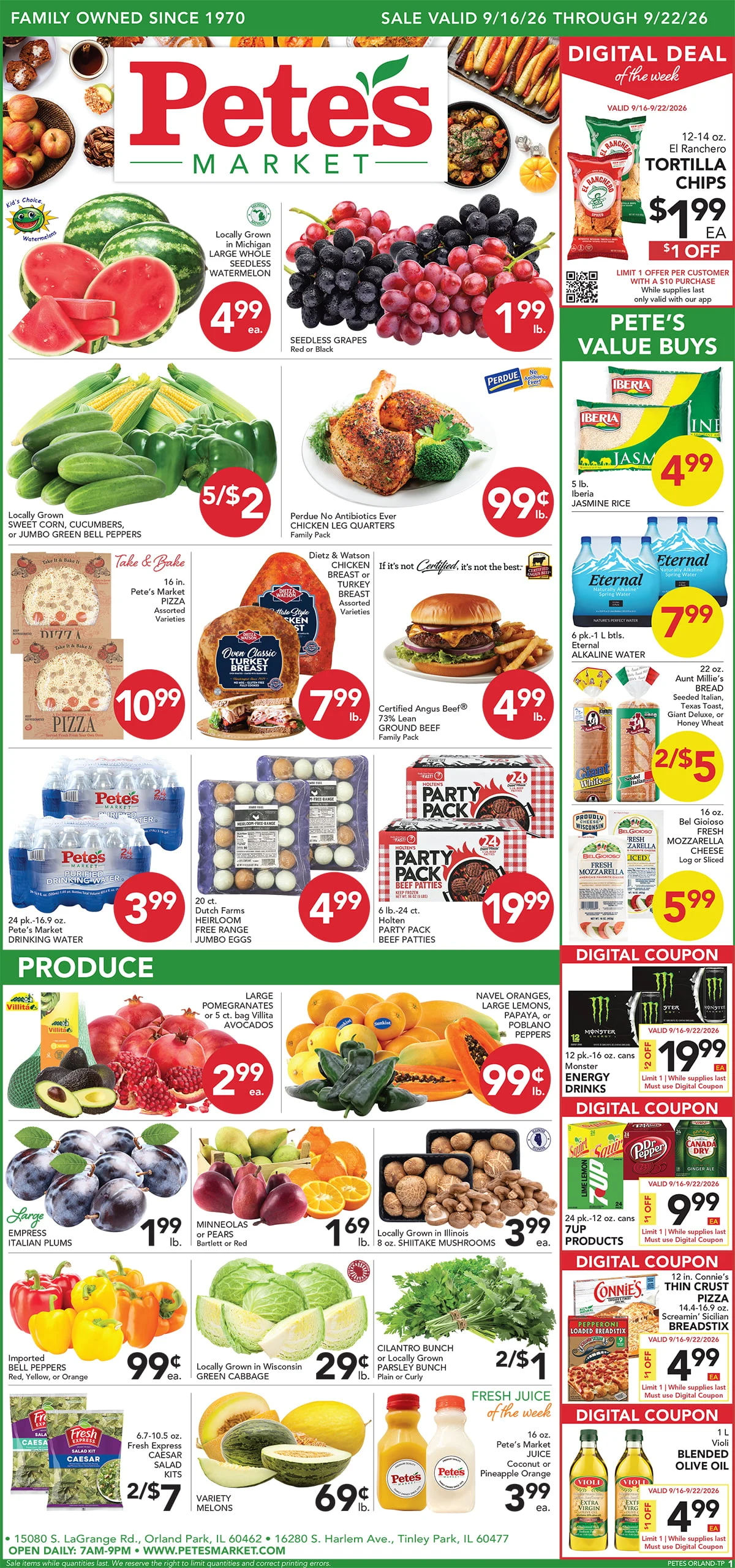 Pete's Market - Tinley Park Valid Dates 09/16/2026 - 09/22/2026 | View PDF - Page 1