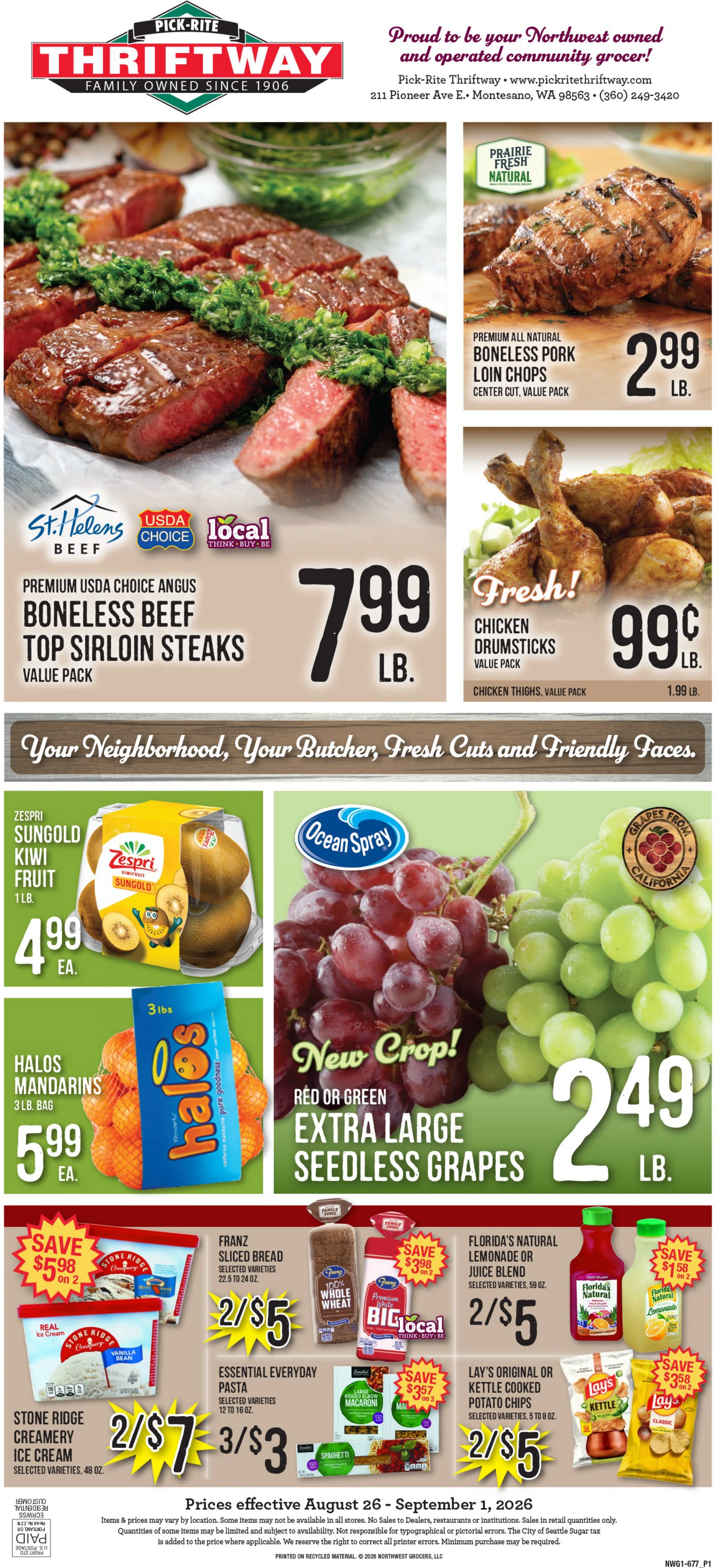 Pick Rite Thriftway Pick Rite Thriftway Weekly Ad - Page 1