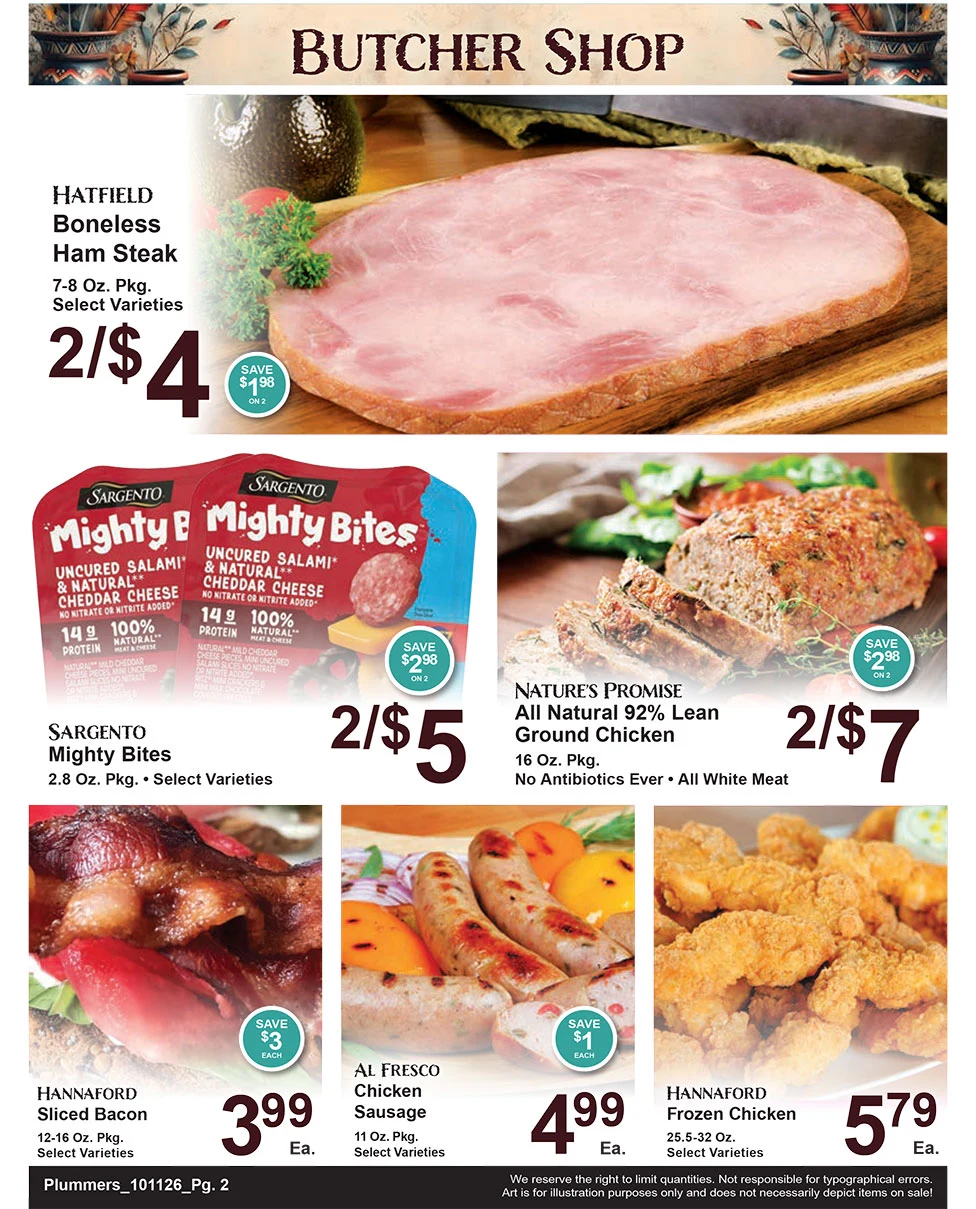 Plummer's Shop 'n Save Weekly Sales Flyer - Page 2
