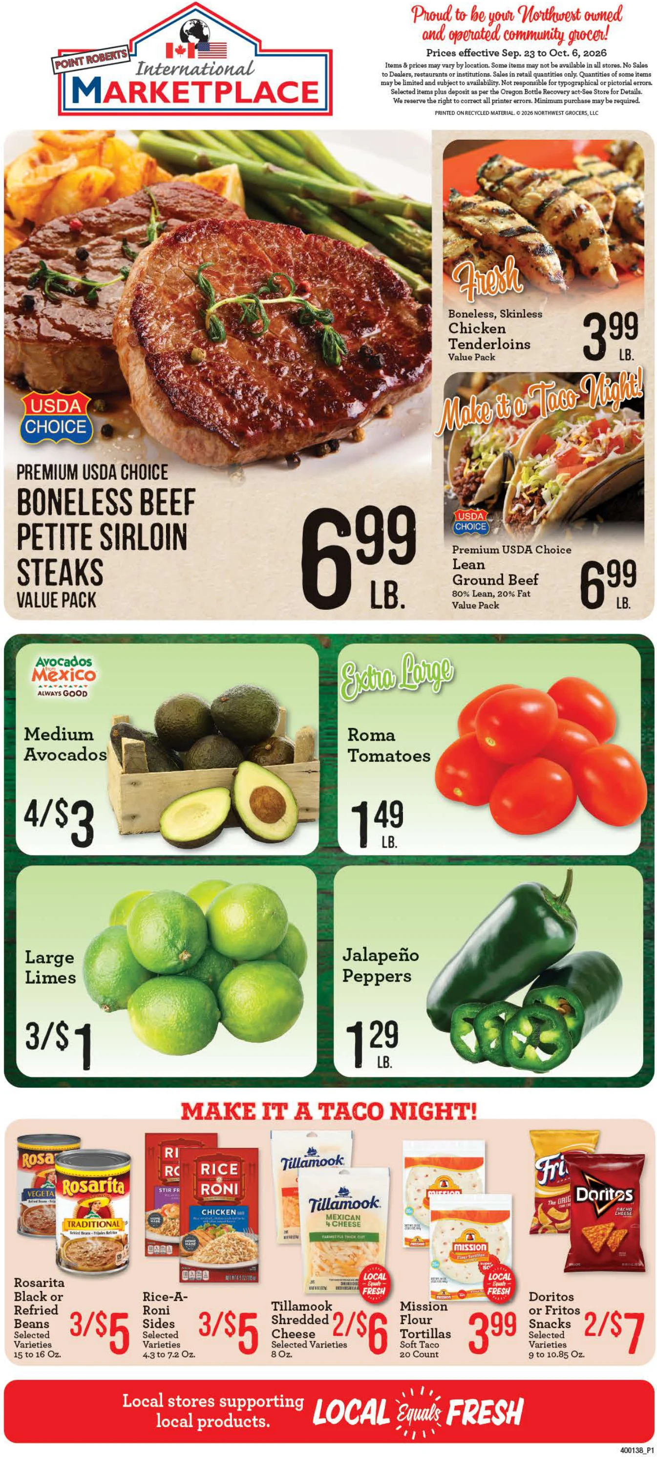 Point Roberts Marketplace Point Roberts Marketplace Weekly Ad - Page 1