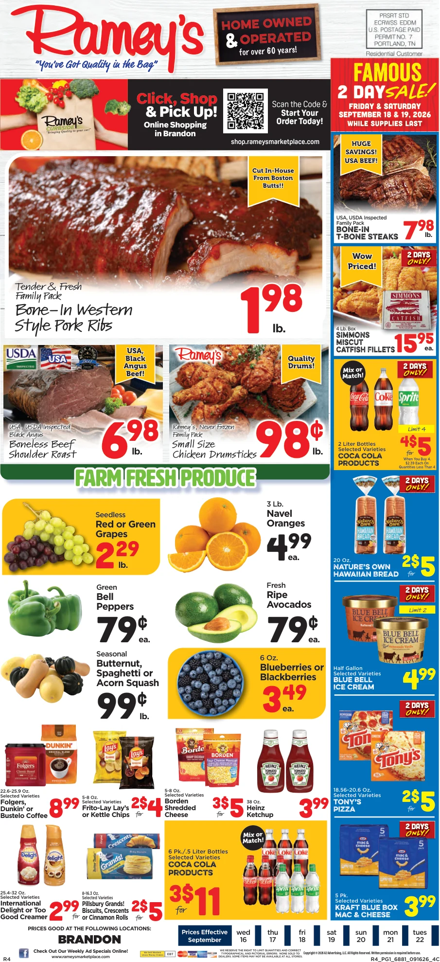 Ramey's Marketplace Weekly Ad - Page 1