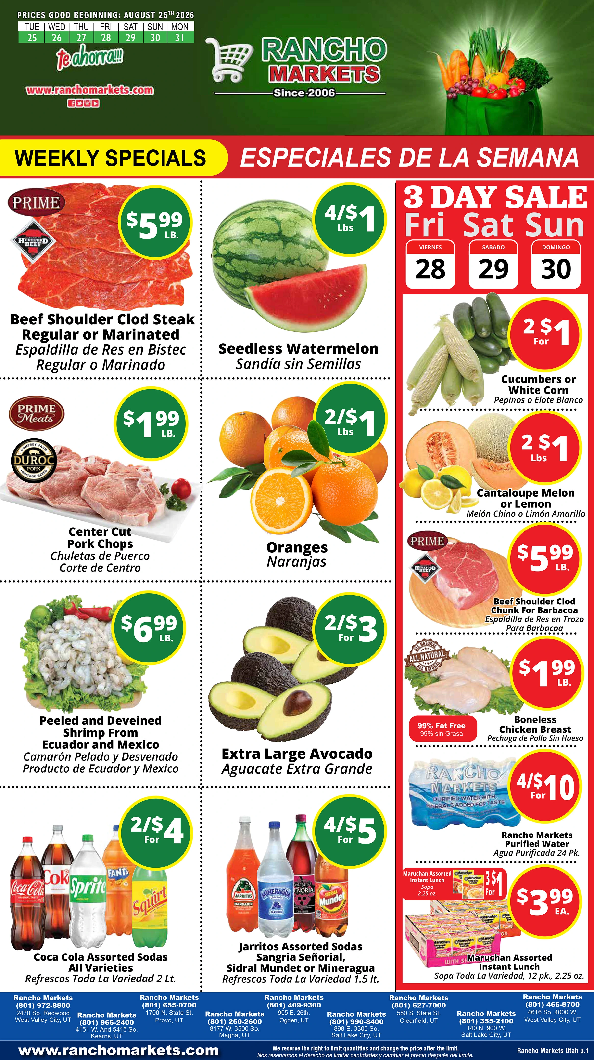Rancho Markets Weekly Flyer | 1 2 3 4 5 - Page 1