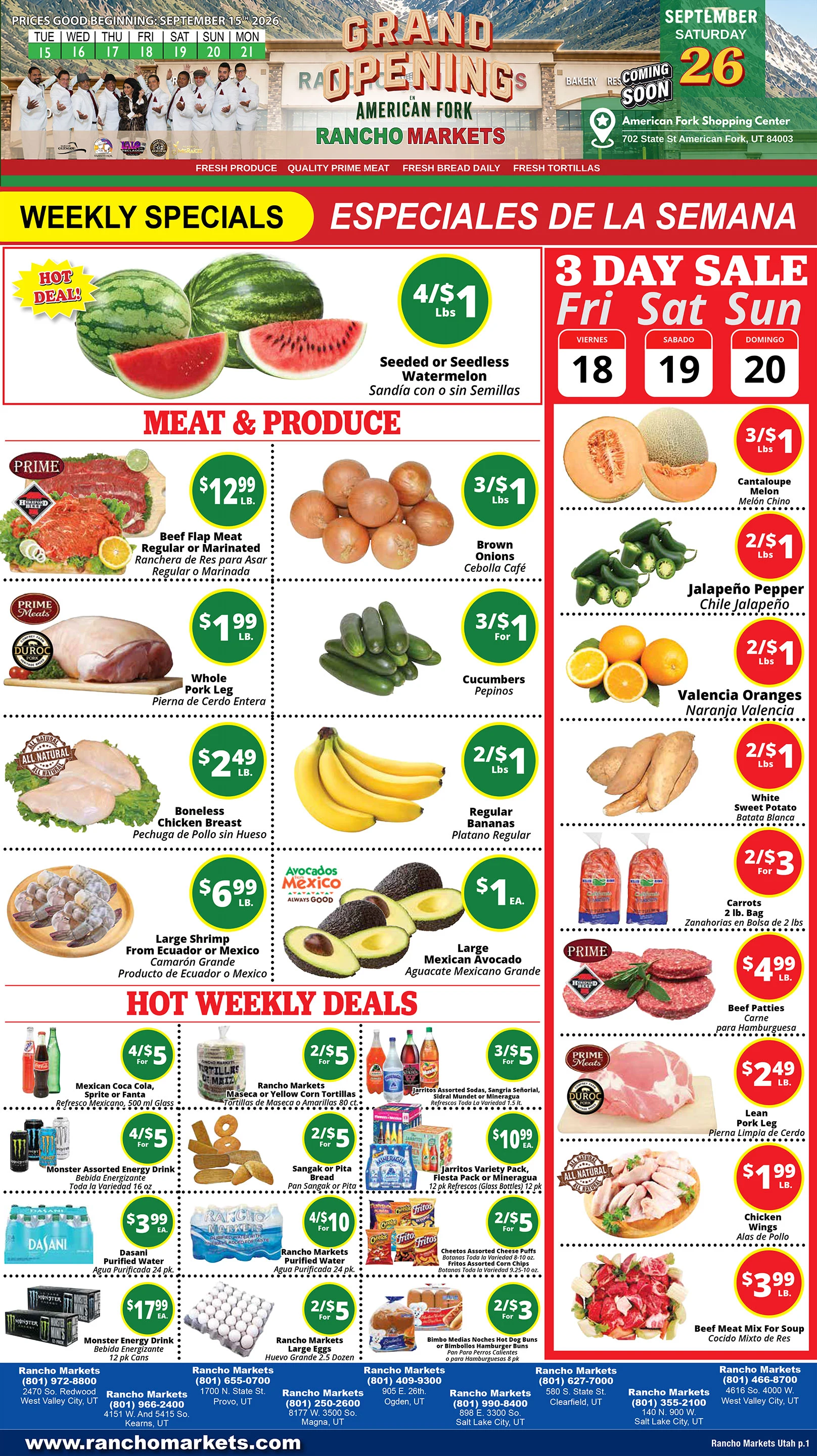 Rancho Markets Weekly Flyer | 1 2 3 4 5 - Page 1