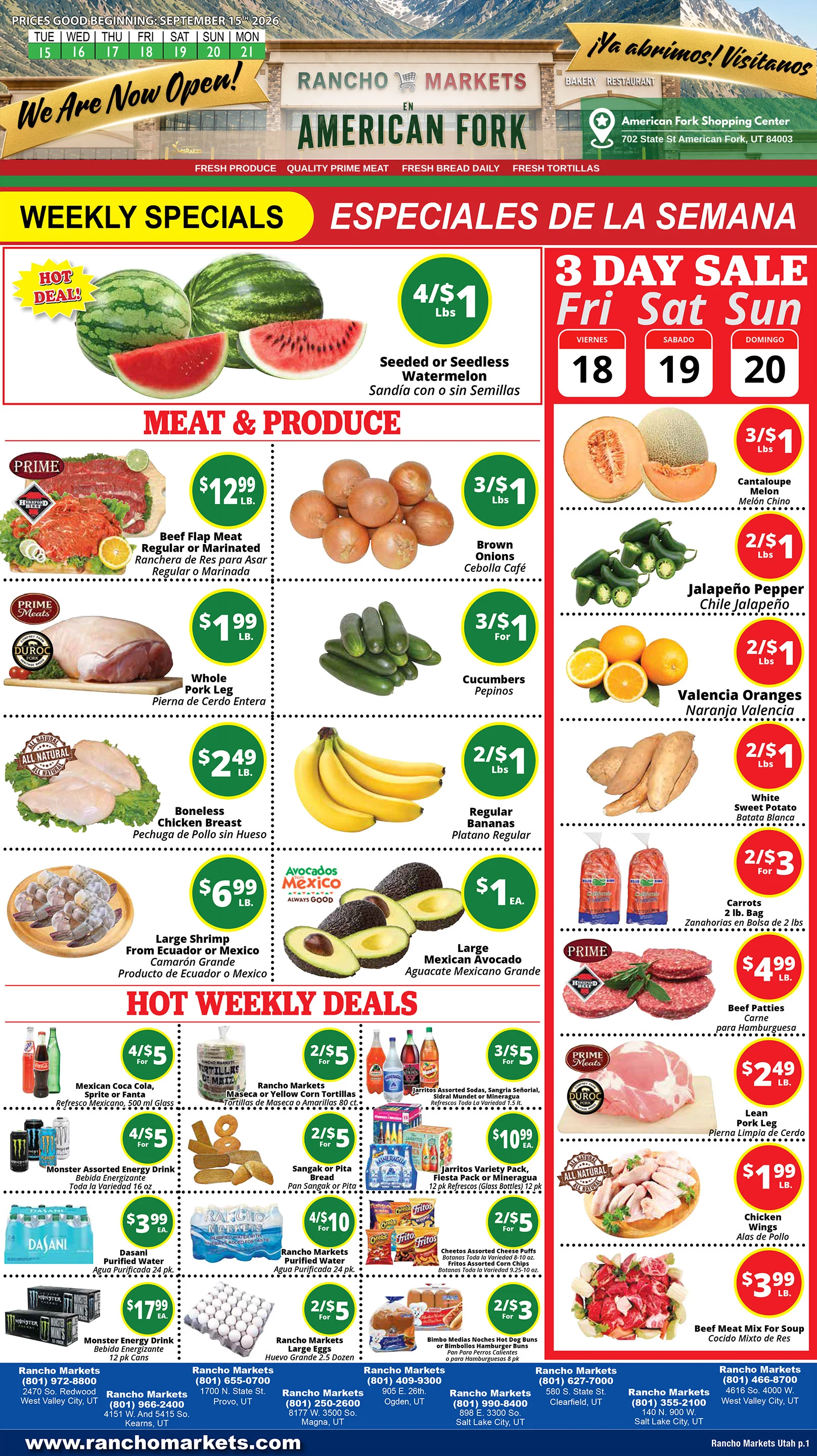 Rancho Markets Weekly Flyer | 1 2 3 4 5 6 - Page 1