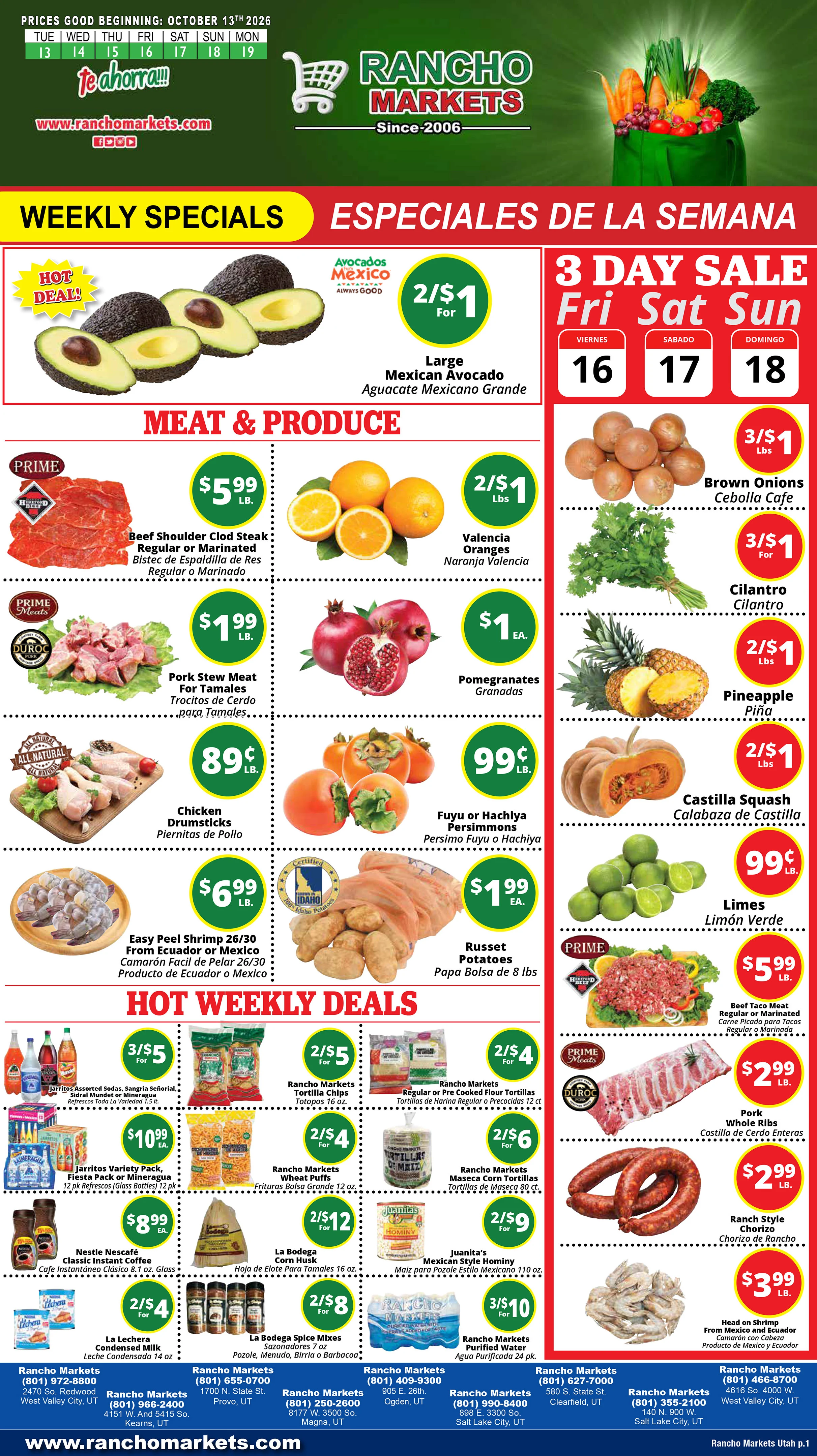 Rancho Markets Weekly Flyer | 1 2 3 4 5 - Page 1