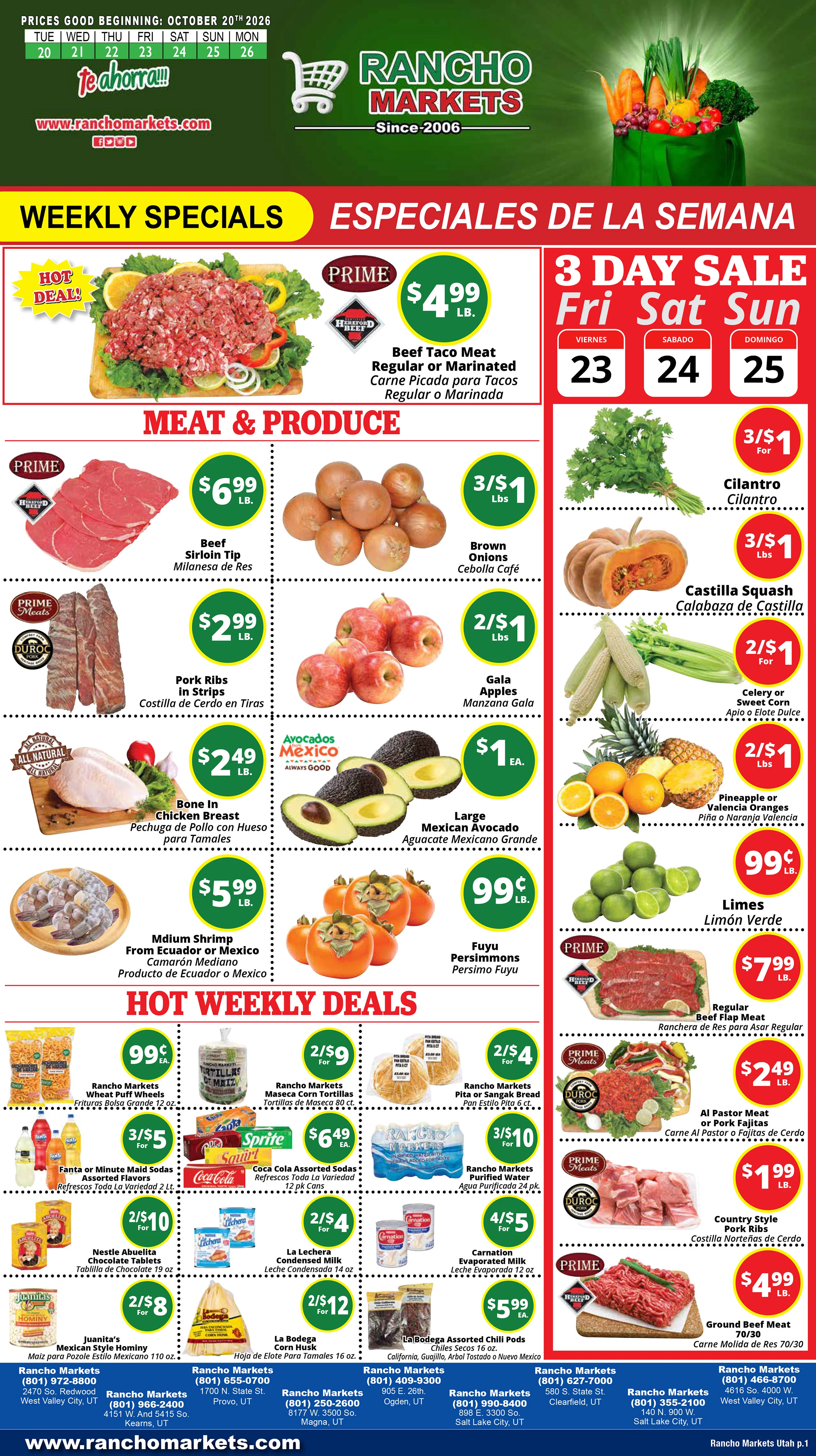 Rancho Markets Weekly Flyer | 1 2 3 4 5 - Page 1