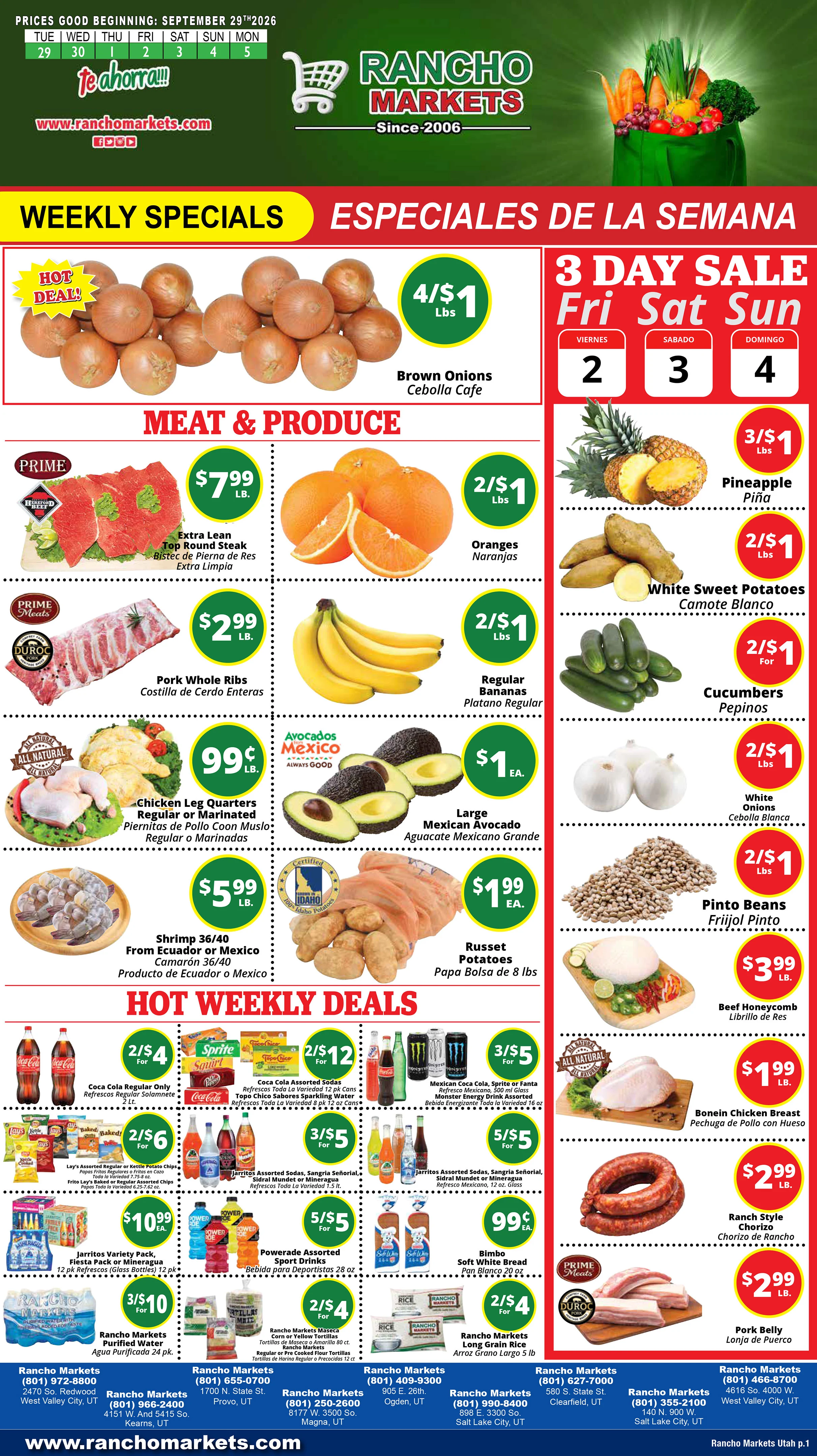 Rancho Markets Weekly Flyer | 1 2 3 4 5 - Page 1