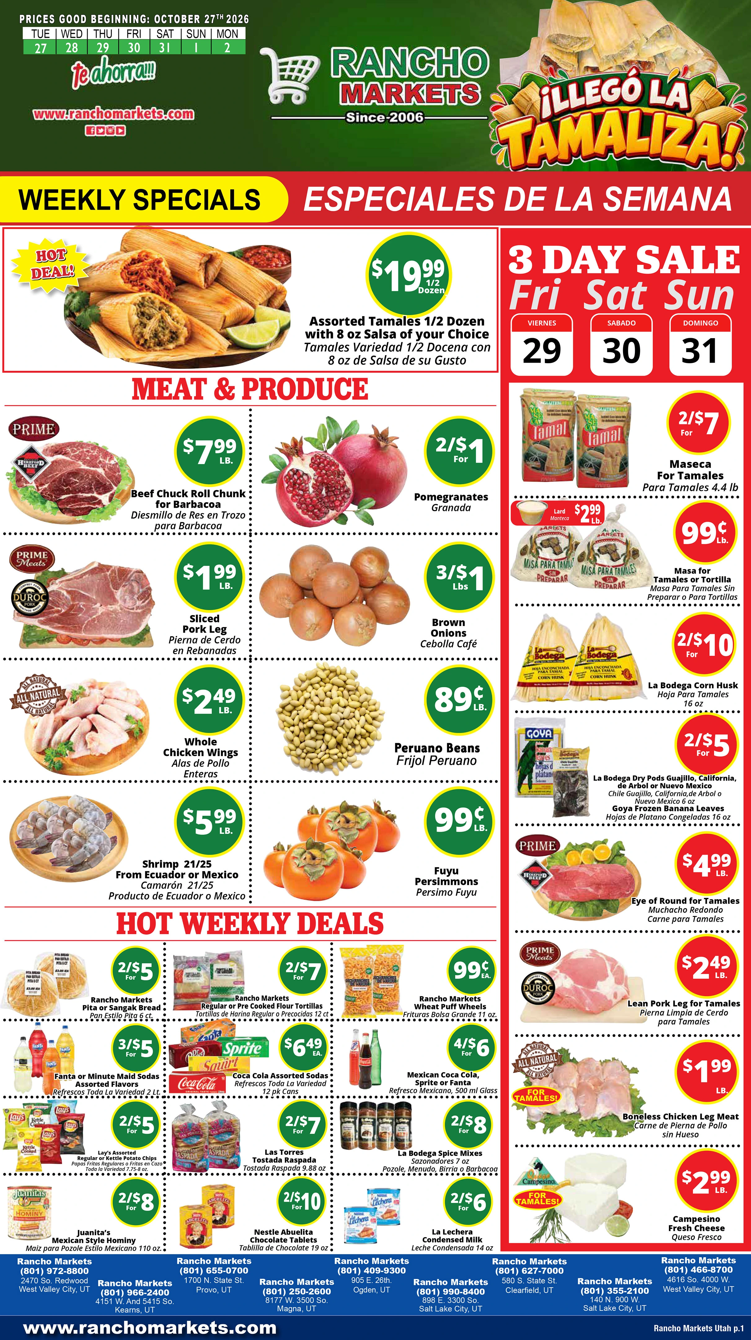 Rancho Markets Weekly Flyer | 1 2 3 4 5 - Page 1