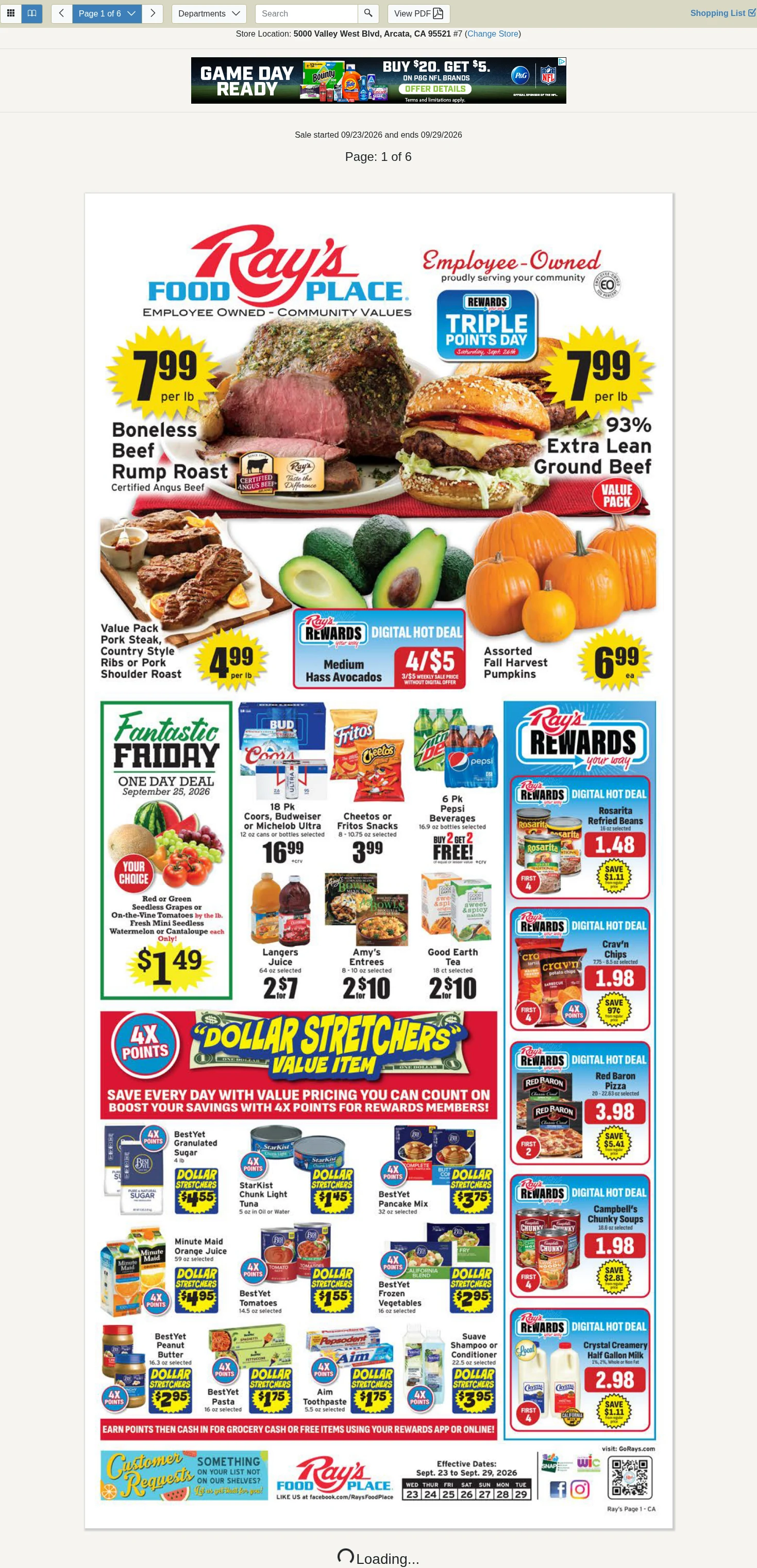 Rays Food Place Weekly Specials - Page 1