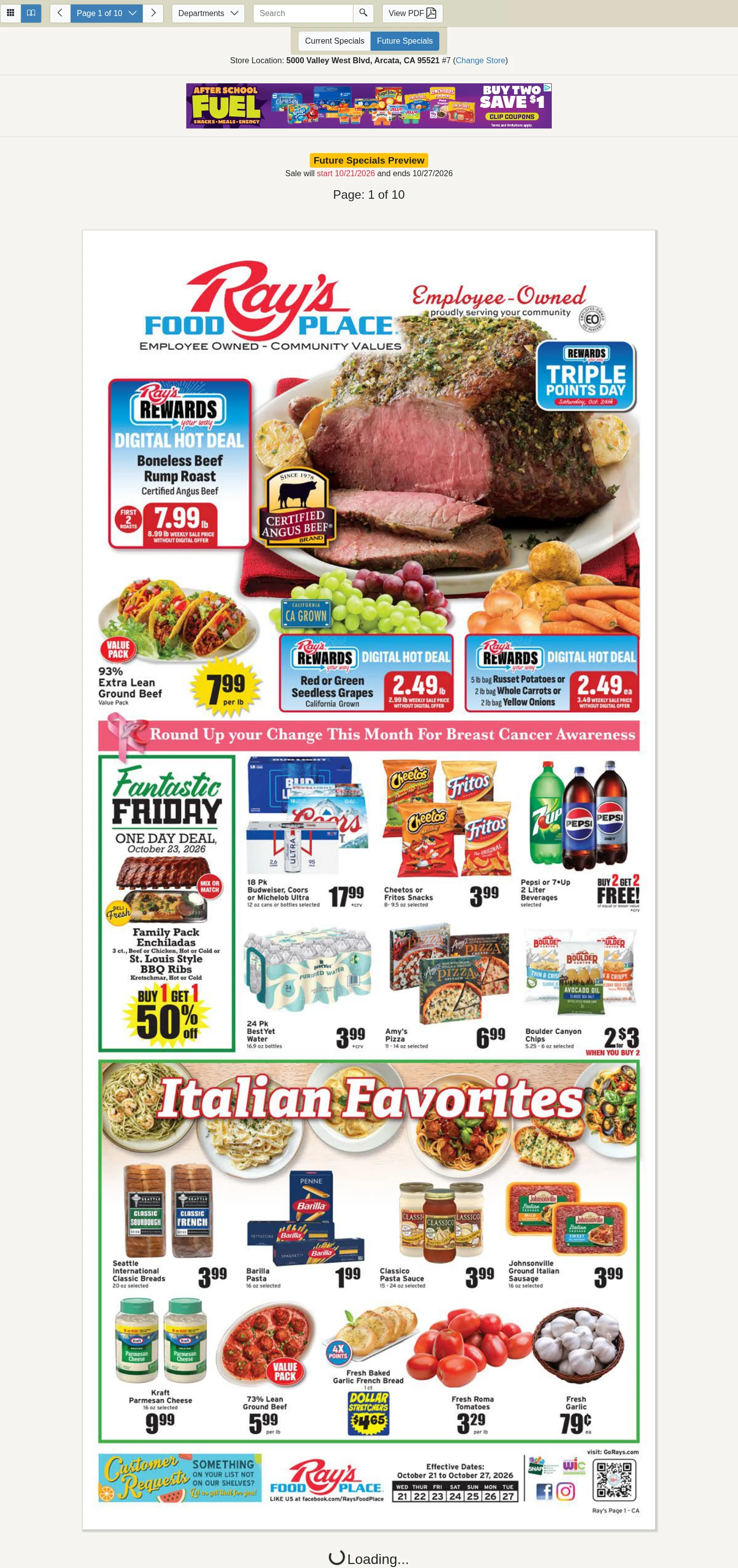 Rays Food Place Weekly Specials - Page 1