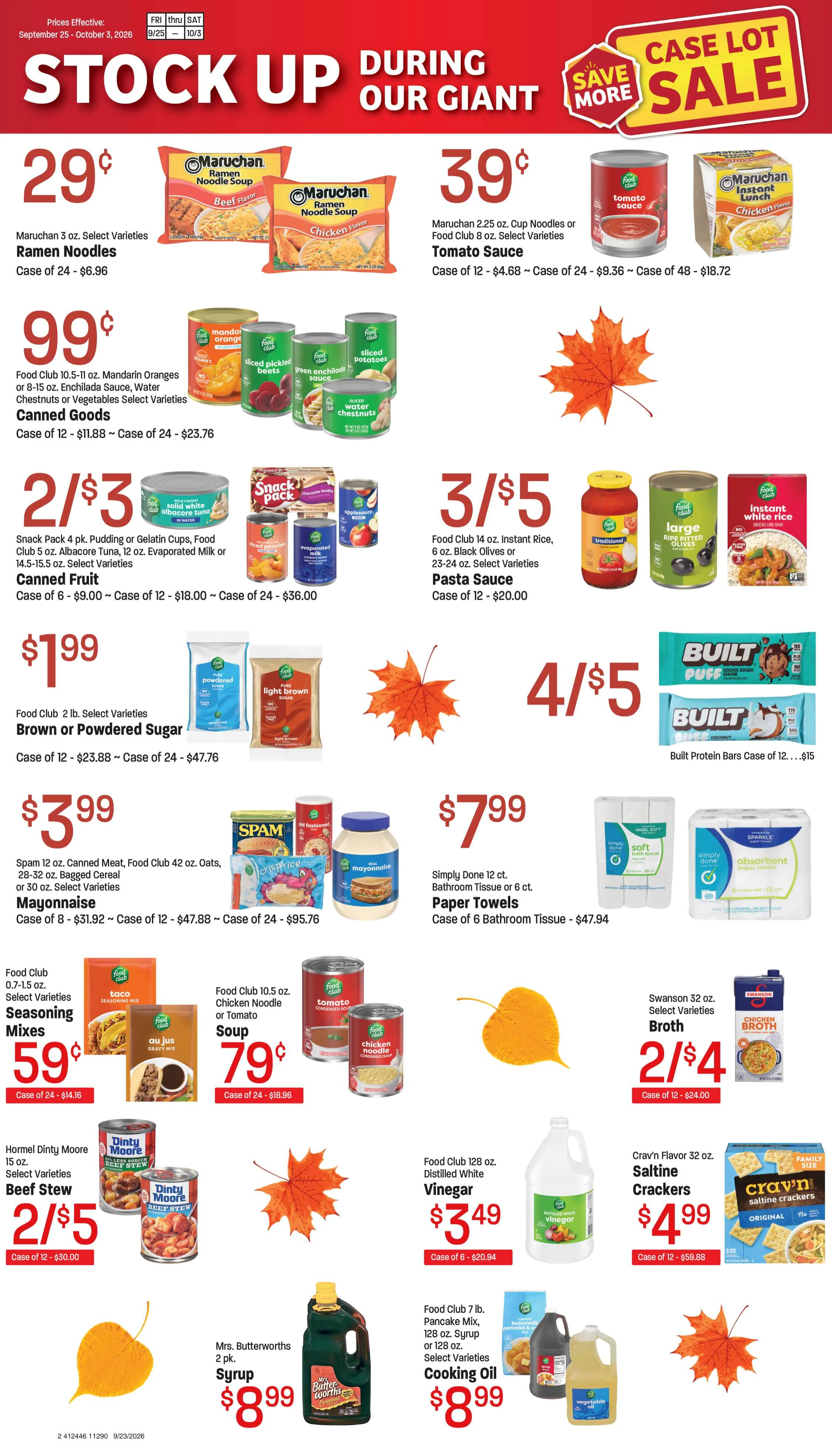 Ream's Springville Market Reams Springville Market- FALL CASE LOT AD September 25 - October 3, 2026 - Page 2