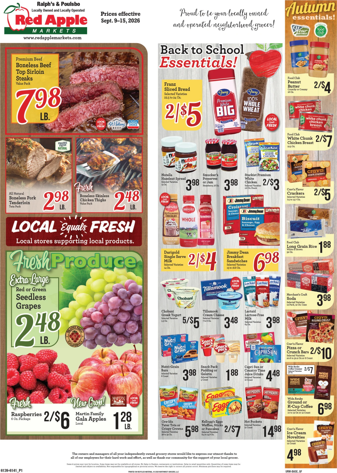 Red Apple Market Ralph & Poul Red Apple Market Weekly Ad (Ralph & Poulsbo) - Page 1