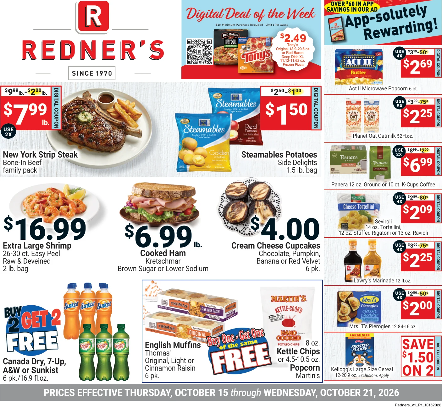 Redner's Markets On Sale October 15 - Page 1