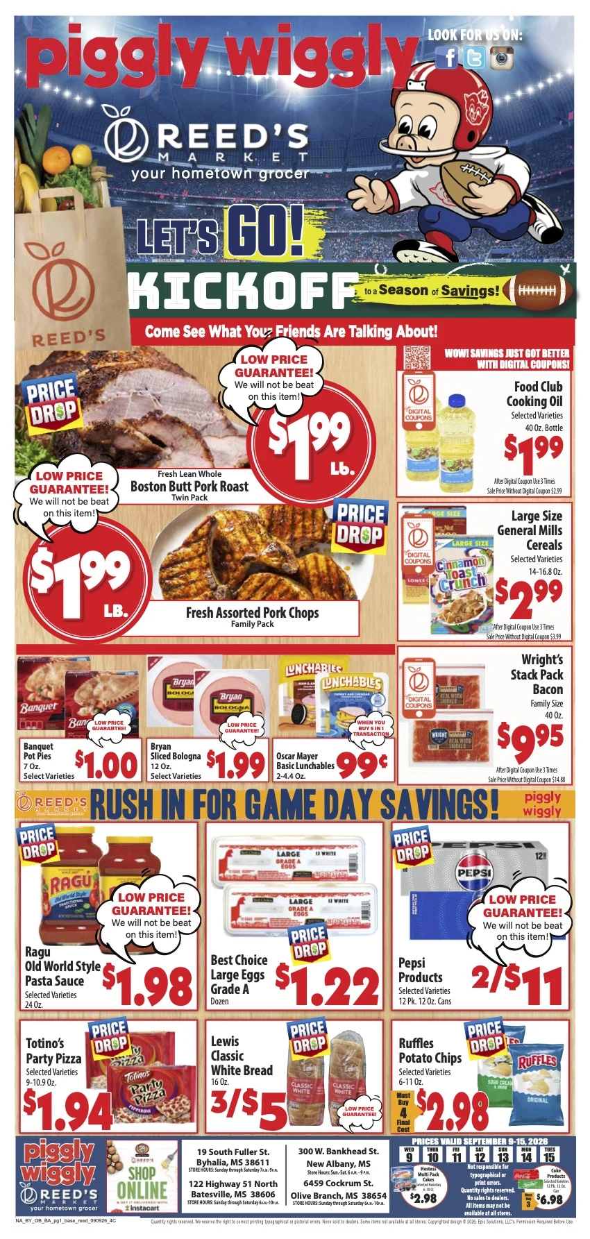 Reed's Piggly Wiggly (saveatthepig) Weekly Ad - Page 1