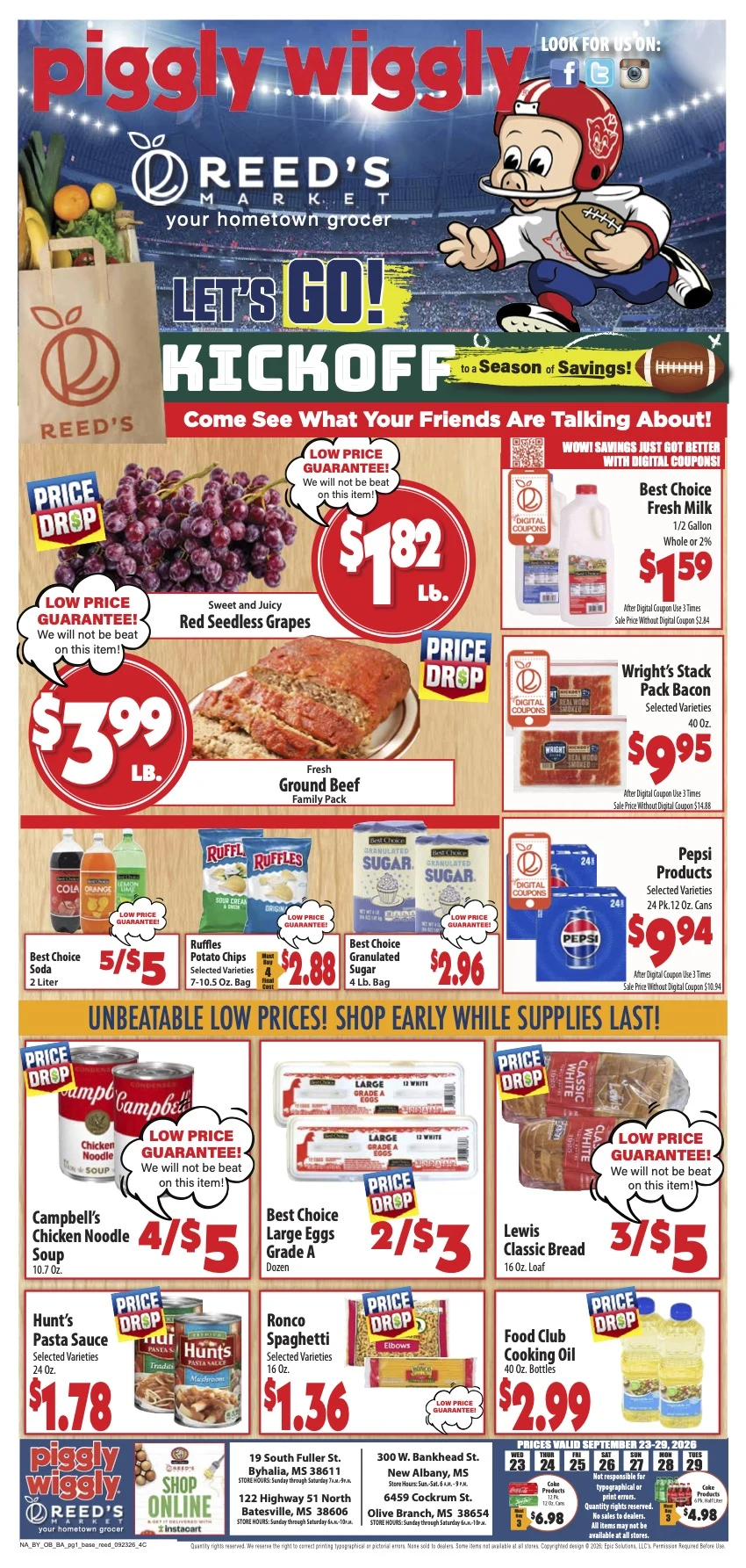 Reed's Piggly Wiggly (saveatthepig) Weekly Ad - Page 1