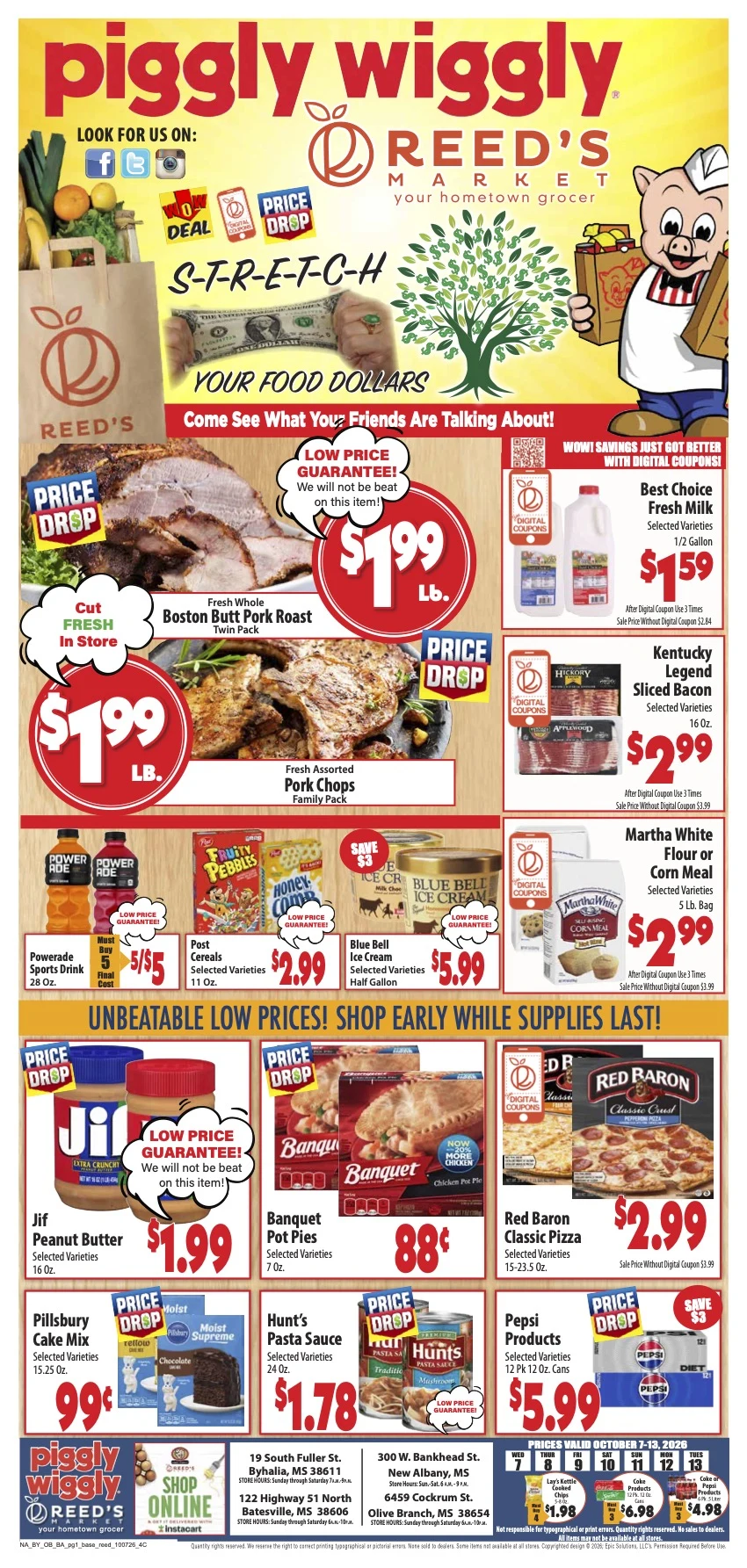 Reed's Piggly Wiggly (saveatthepig) Weekly Ad - Page 1
