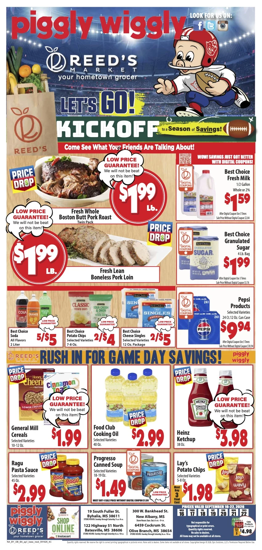 Reed's Piggly Wiggly (saveatthepig) Weekly Ad - Page 1