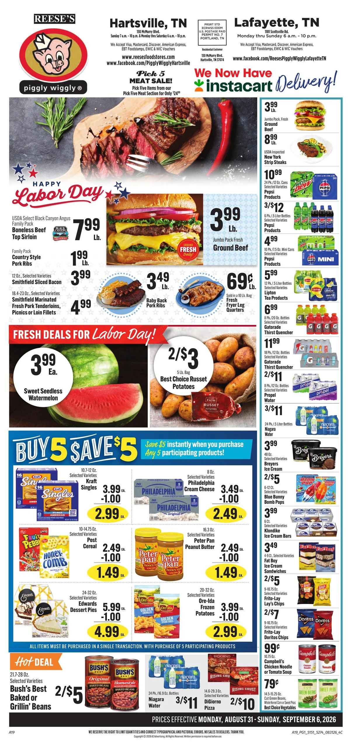 Reese's Food Store Piggly Wiggly Indexed Weekly - Page 1