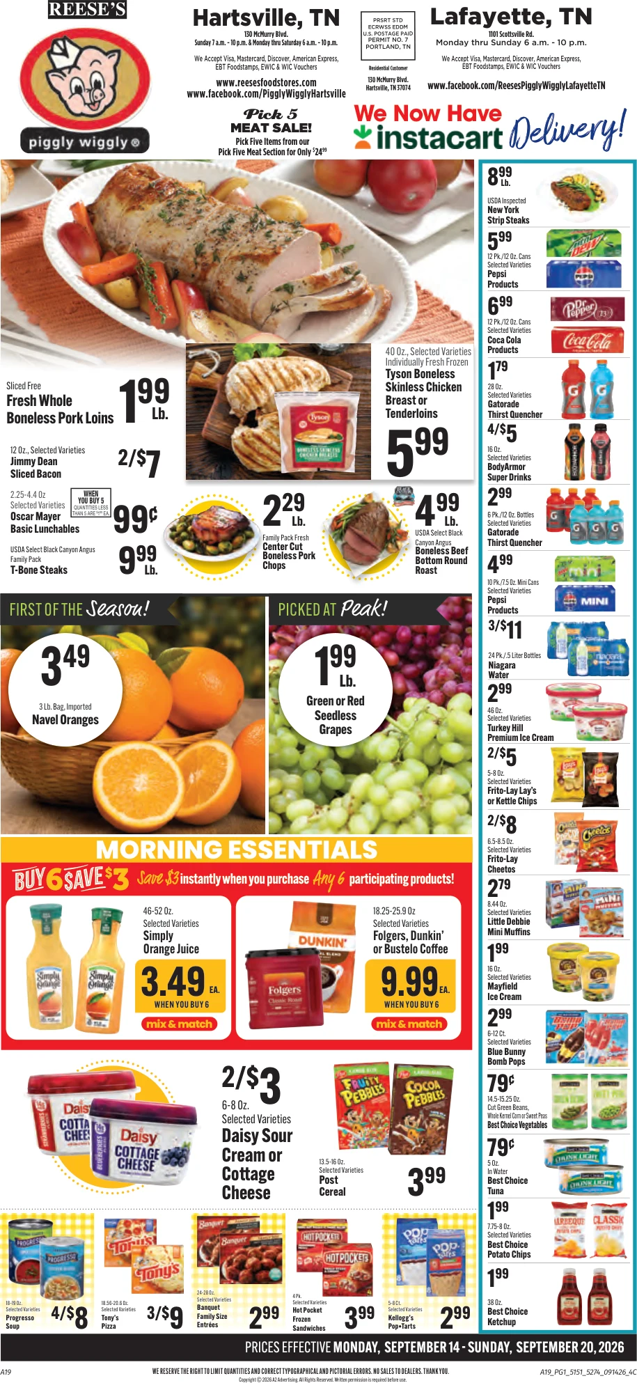 Reese's Food Store Piggly Wiggly Reese's Food Store Piggly Wiggly - Page 1