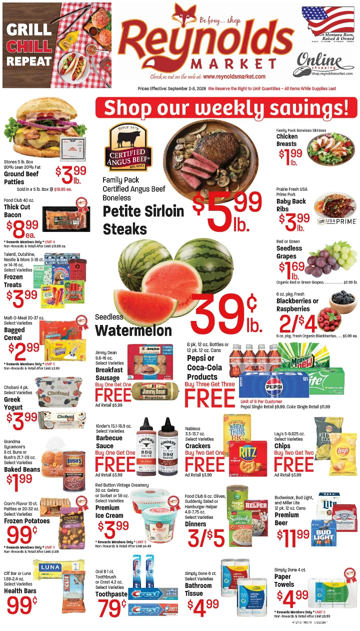 Reynolds Market Baker Sept 2-8,2026- Reynolds Market Stores - Page 1