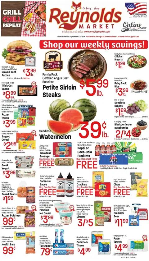 Sept 2-8,2026- Reynolds Market Stores