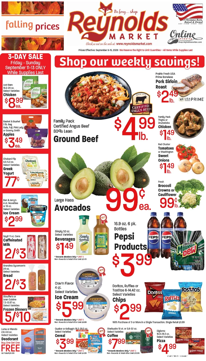 Reynolds Market Baker 9/9 - 9/15/26 Reynolds Market Ad - Page 1