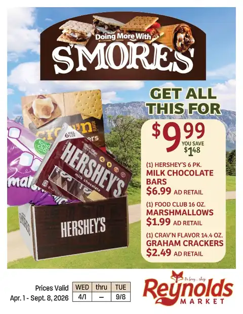 April 1-Sept 8, 2026 Smores Flyer