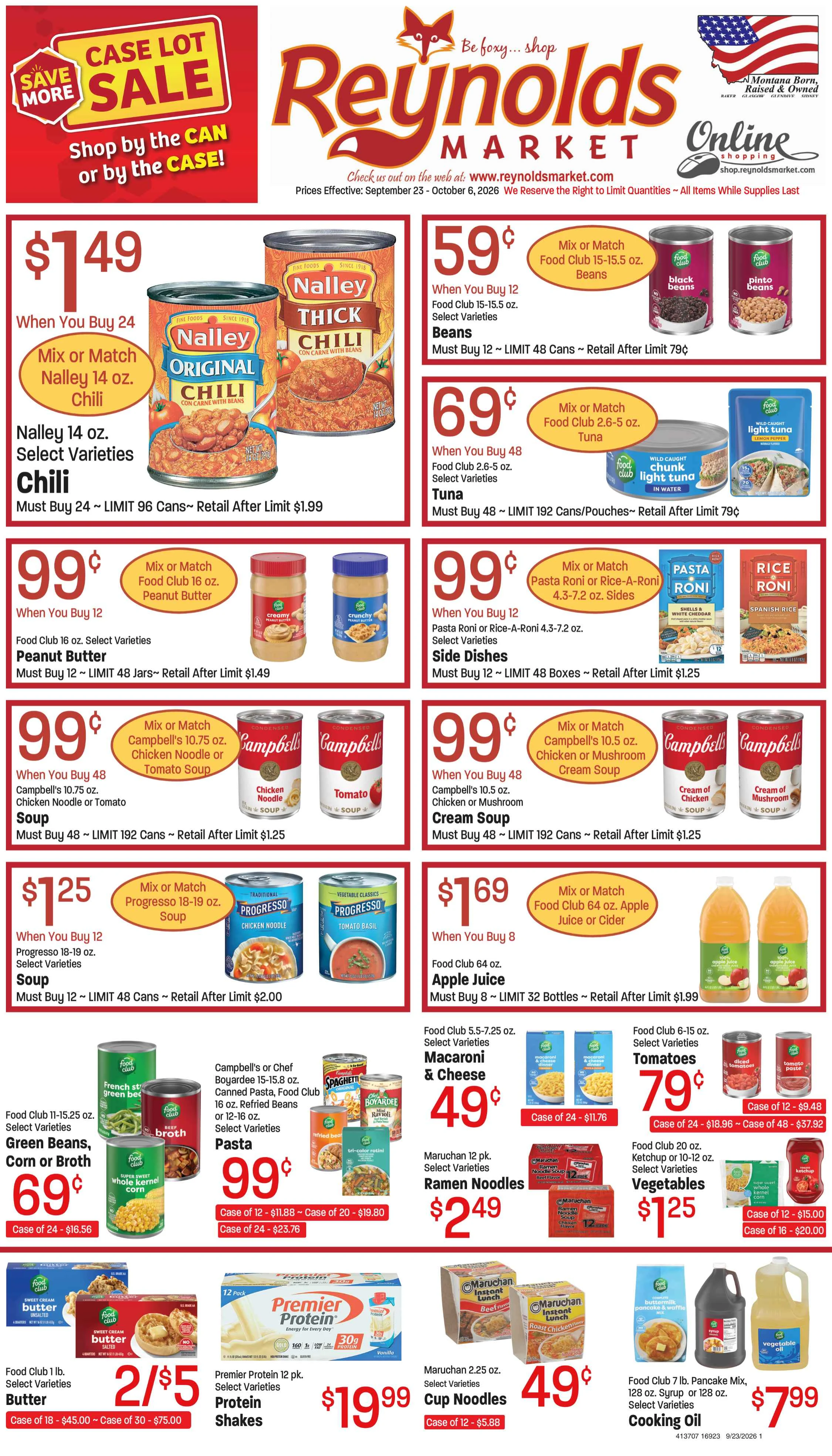Reynolds Market Sidney Sept 23- Oct 6, 2026- CaseLot, Reynolds Market Stores - Page 1